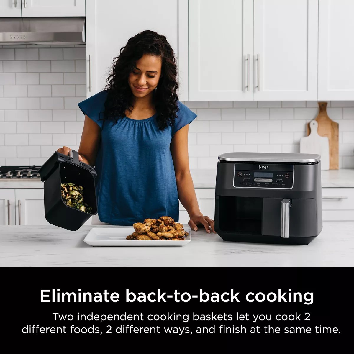 Ninja Foodi 8 qt. Original Dualzone, 2-Basket Air Fryer with 6 Functions