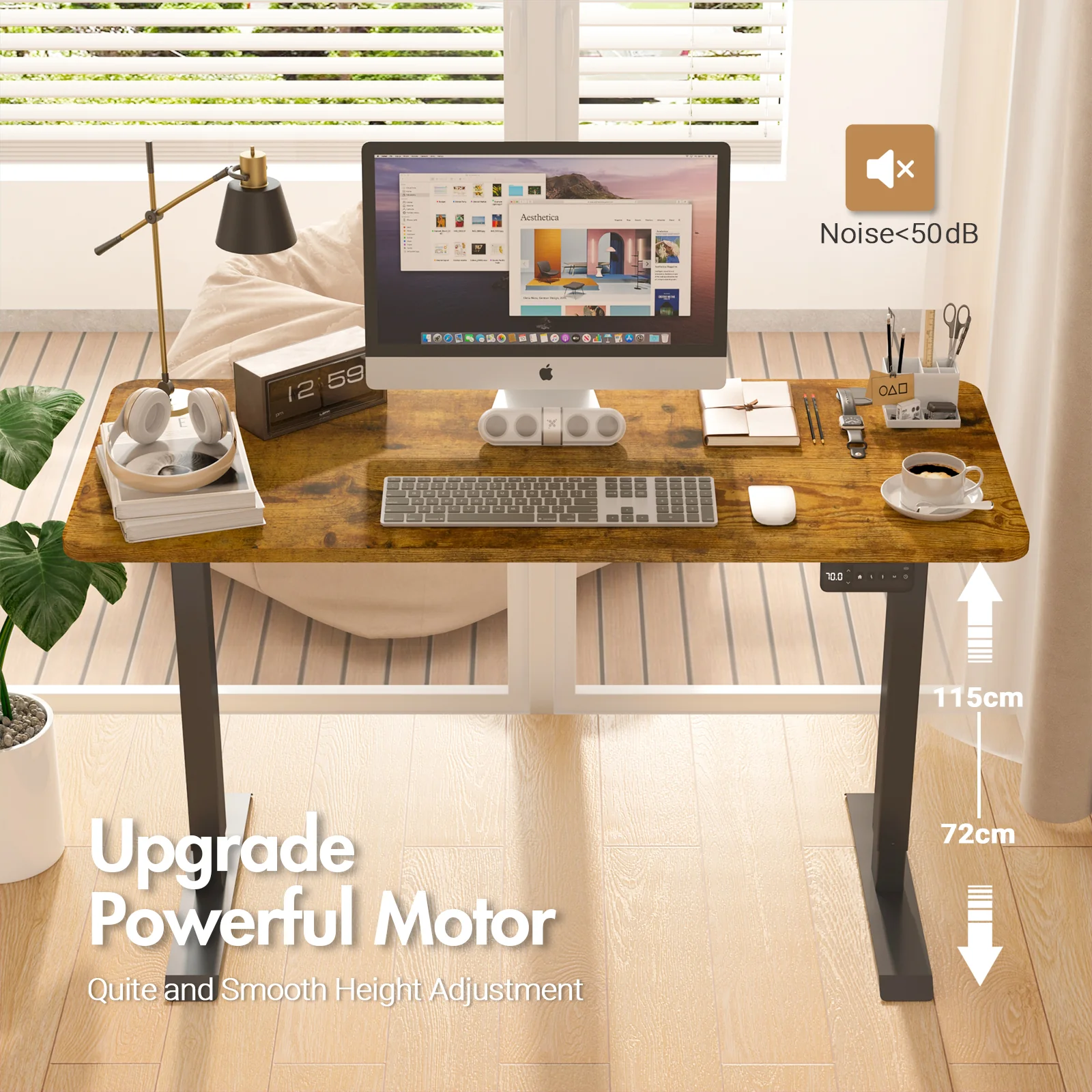 Electric Standing Desk  Adjustable Height 140cm