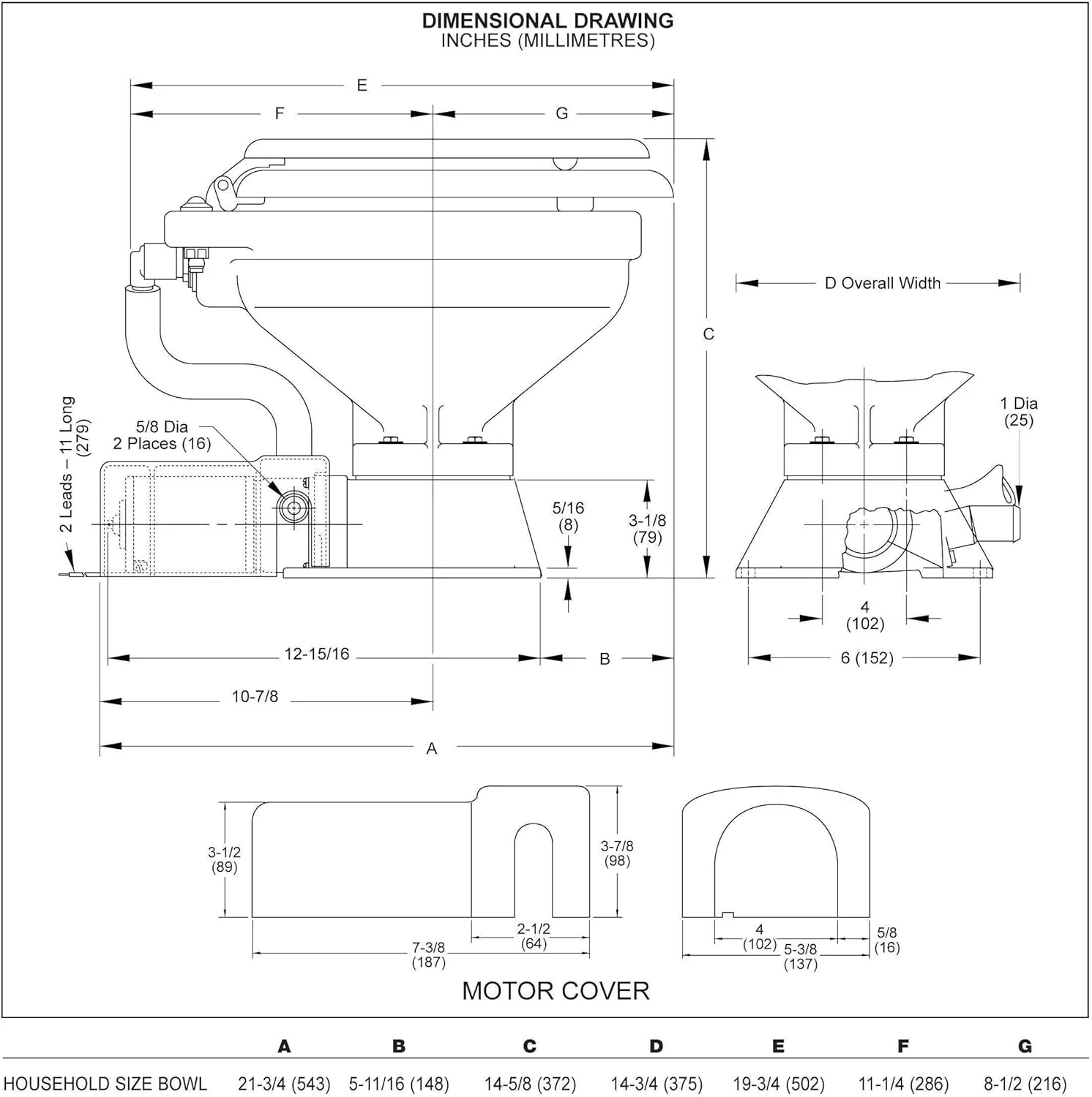 Electric Marine Toilet, Boating Head