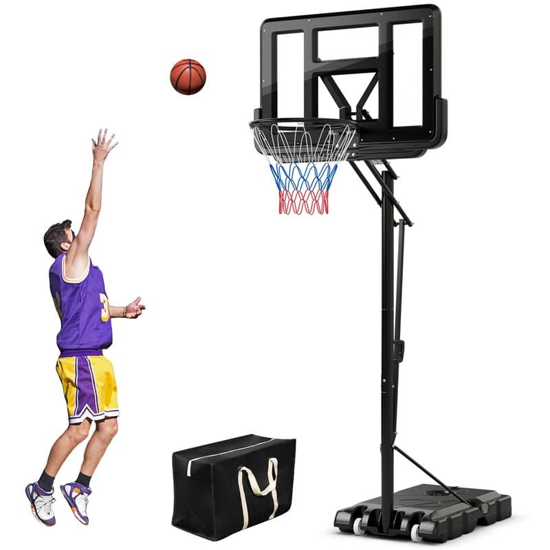 8-10FT 5-Level Height Adjustable Basketball Goal Stand with 44