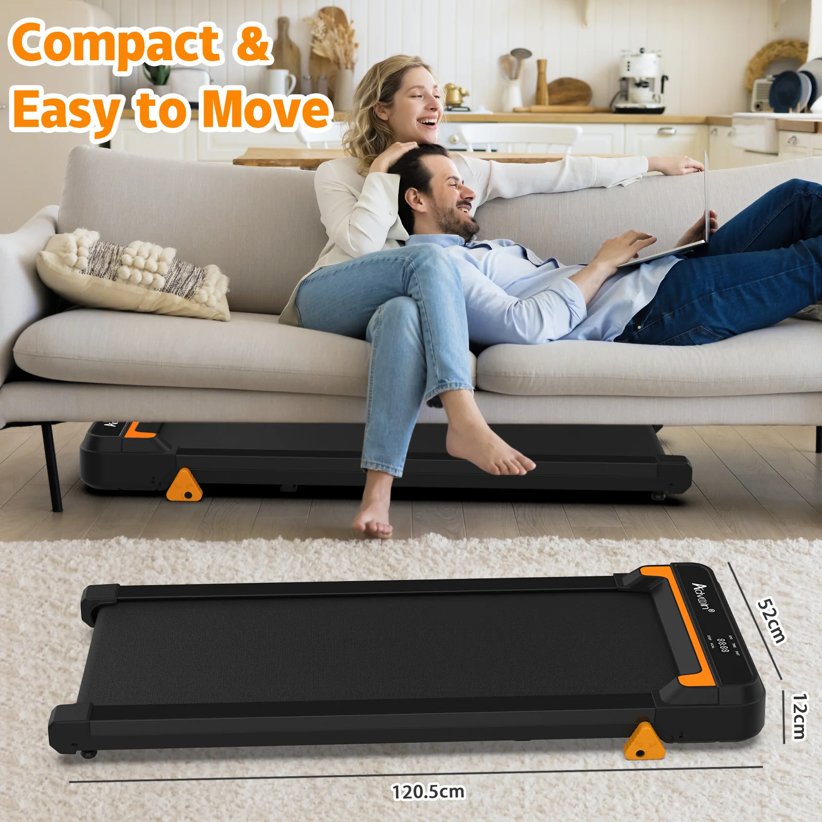 Walking Pad Manual Incline Treadmill