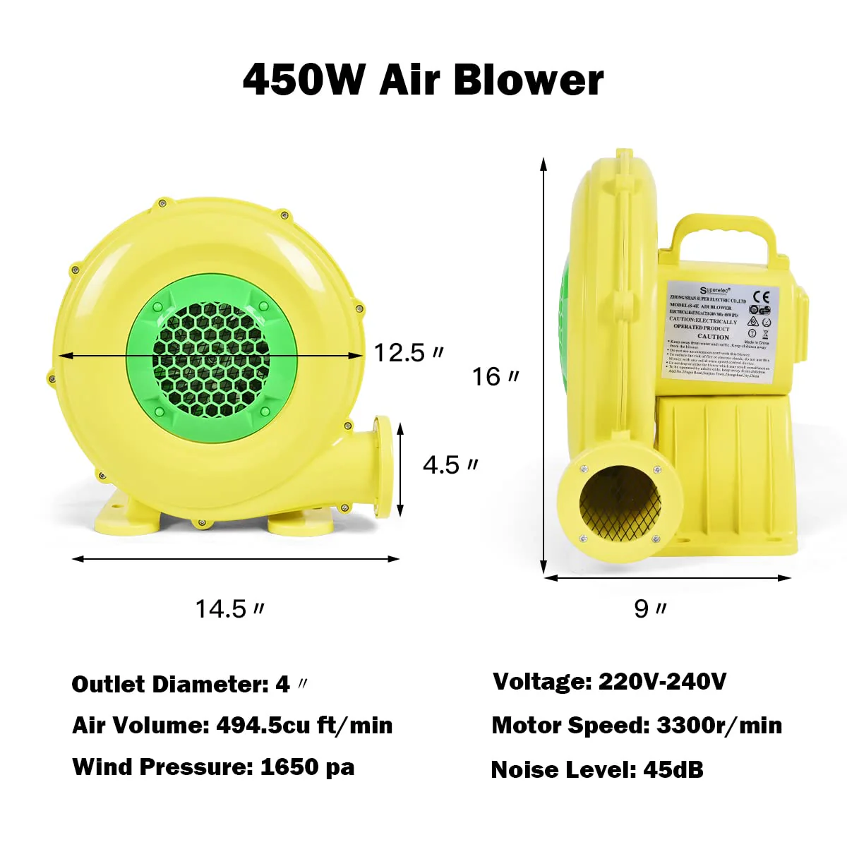 Giantex 450W/680W/750W Electric Air Blower Pump Fan