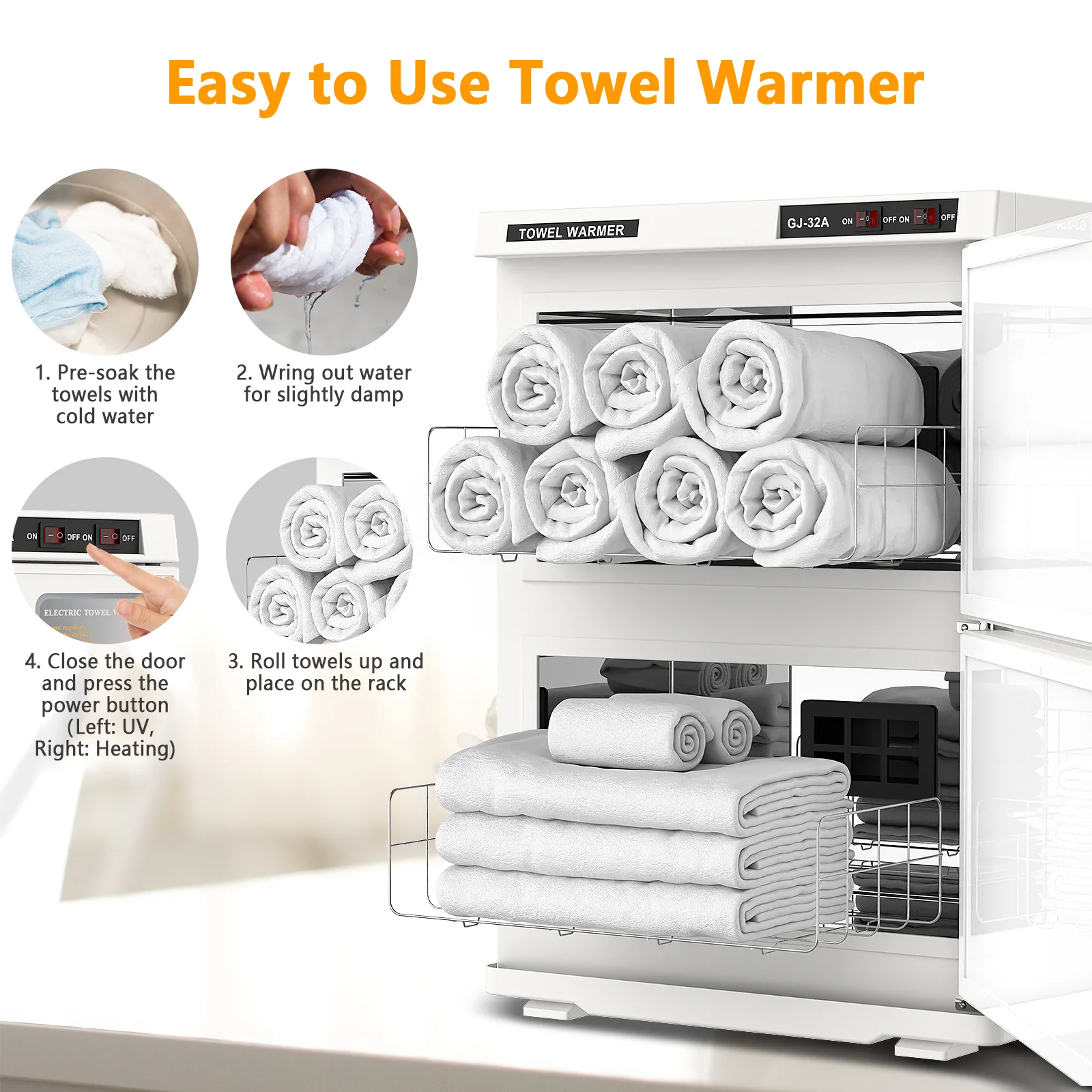 Electric Warmer Towel Cabinet 32L