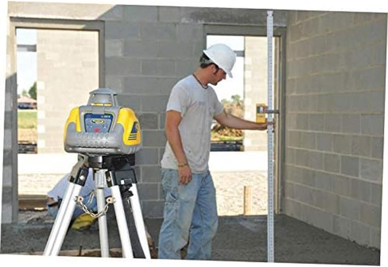 LL100N-2 Laser Level Kit with HR320 Receiver and Clamp, 15' Grade Rod (Inches), Tripod, and System Case , Yellow