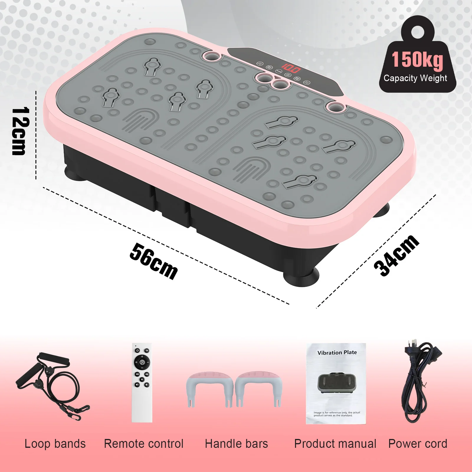 Vibration Plate Exercise Machine 150kg Capacity