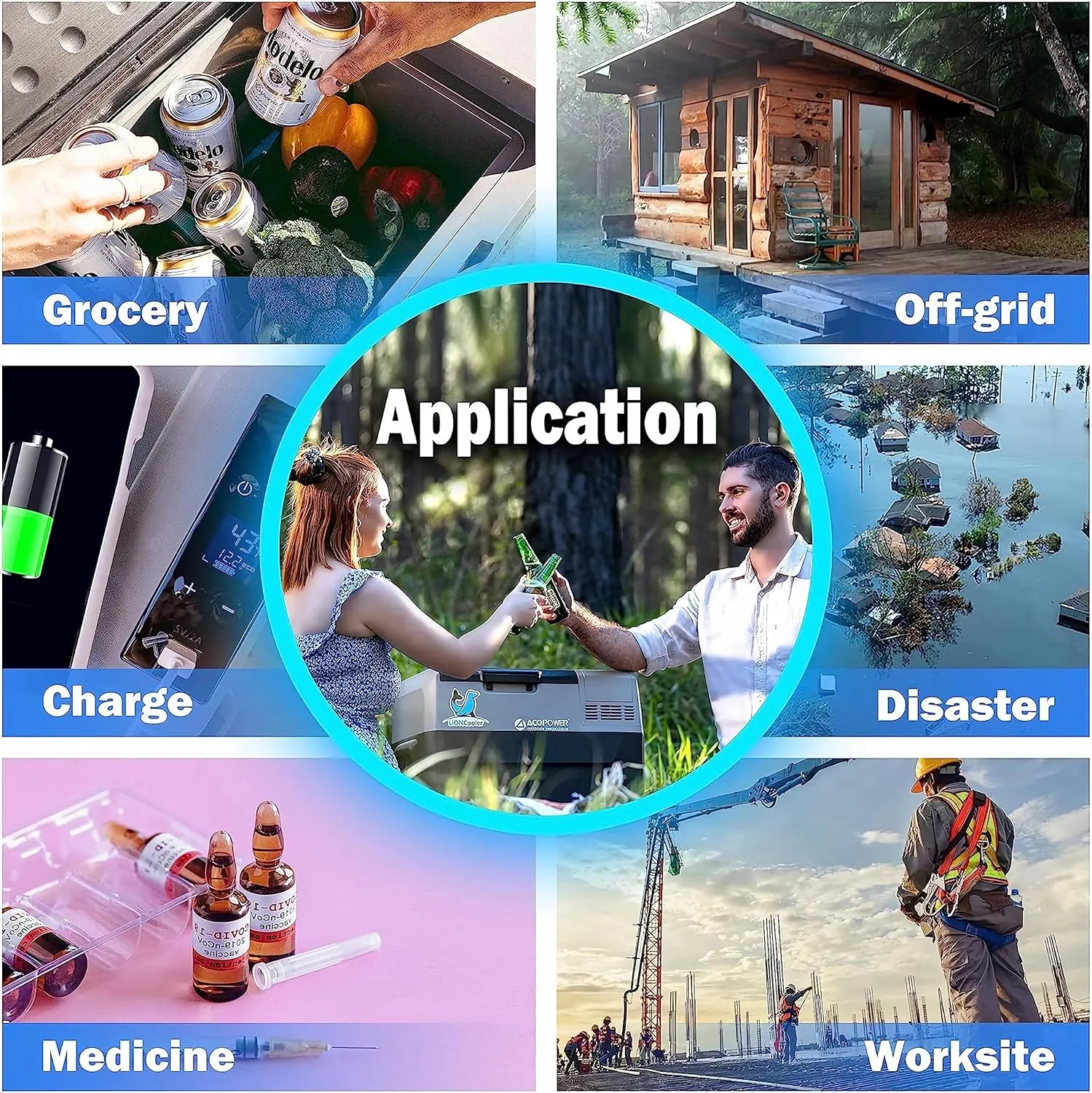 Protable Car Refridgerator, 32Qt Car Freezer with APP Control, 12V Cooler Freezer for Camping, Picnic, Hiking, RV, Boat