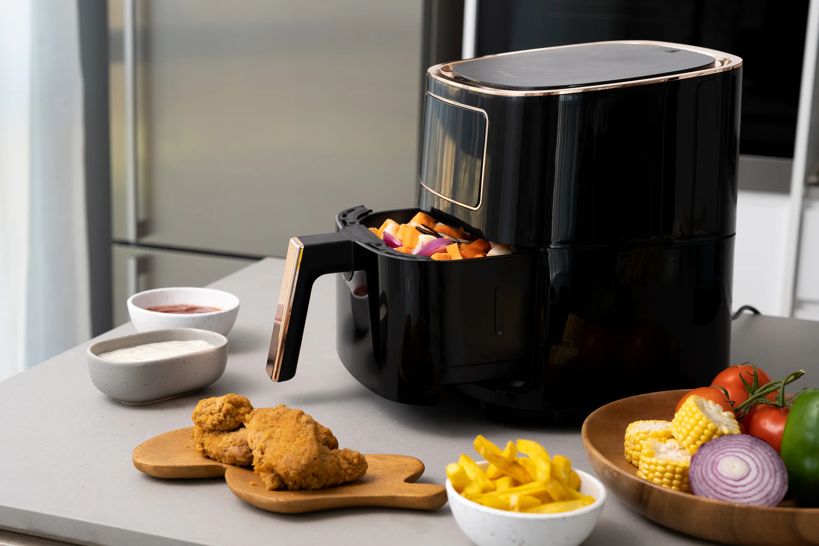 7L Digital Air Fryer Black 1700W, 200C, 8 Cooking Settings