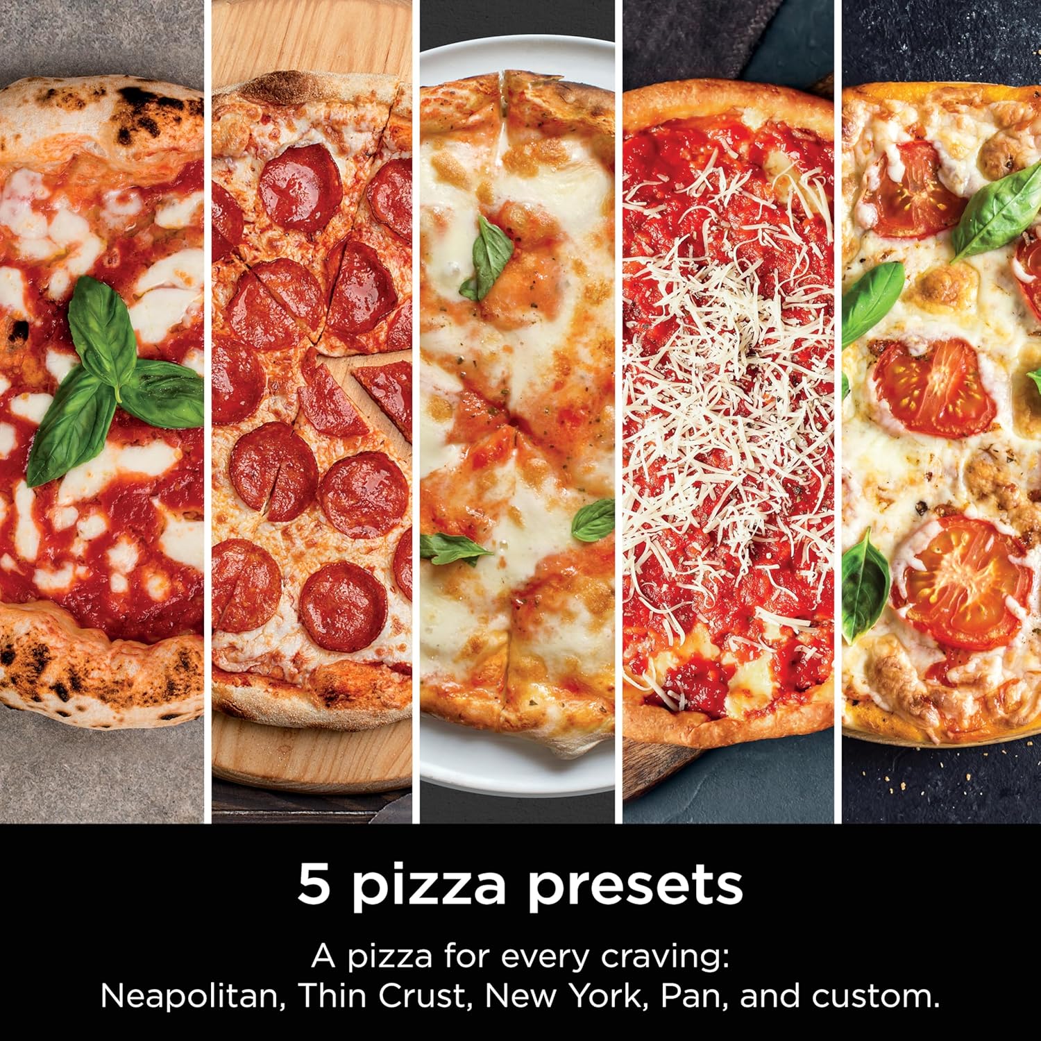 Ninja Artisan Outdoor Pizza Oven, 12-inch, 3-minute Pizza, Neapolitan, Thin Crust, New York Chicago, Custom, 700F Max Temperature, Electric Heat, Bake, Broil, Proof, Warm, MO201