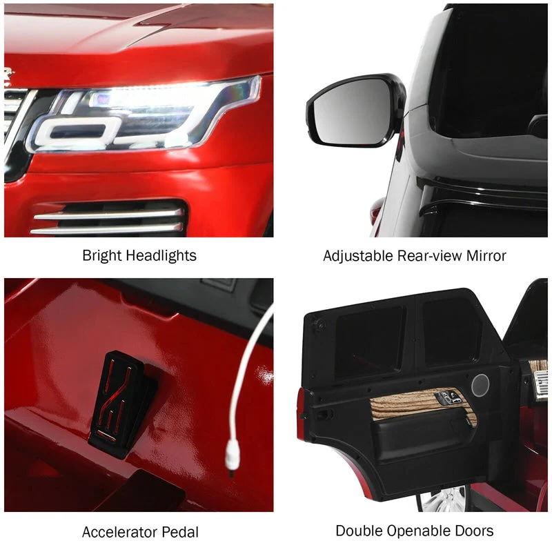 2-Seater Land Rover Licensed Kids Ride On Car 24V Battery Powered Electric Riding Toy Truck with 4WD Remote