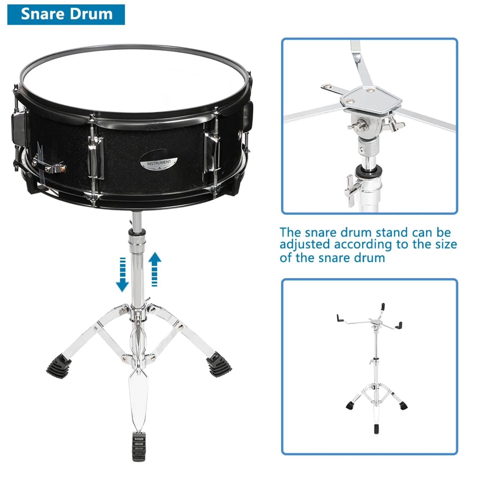 Ktaxon 5-Piece Adult Drum Set, 22 Inch Full-Size Drums Kit