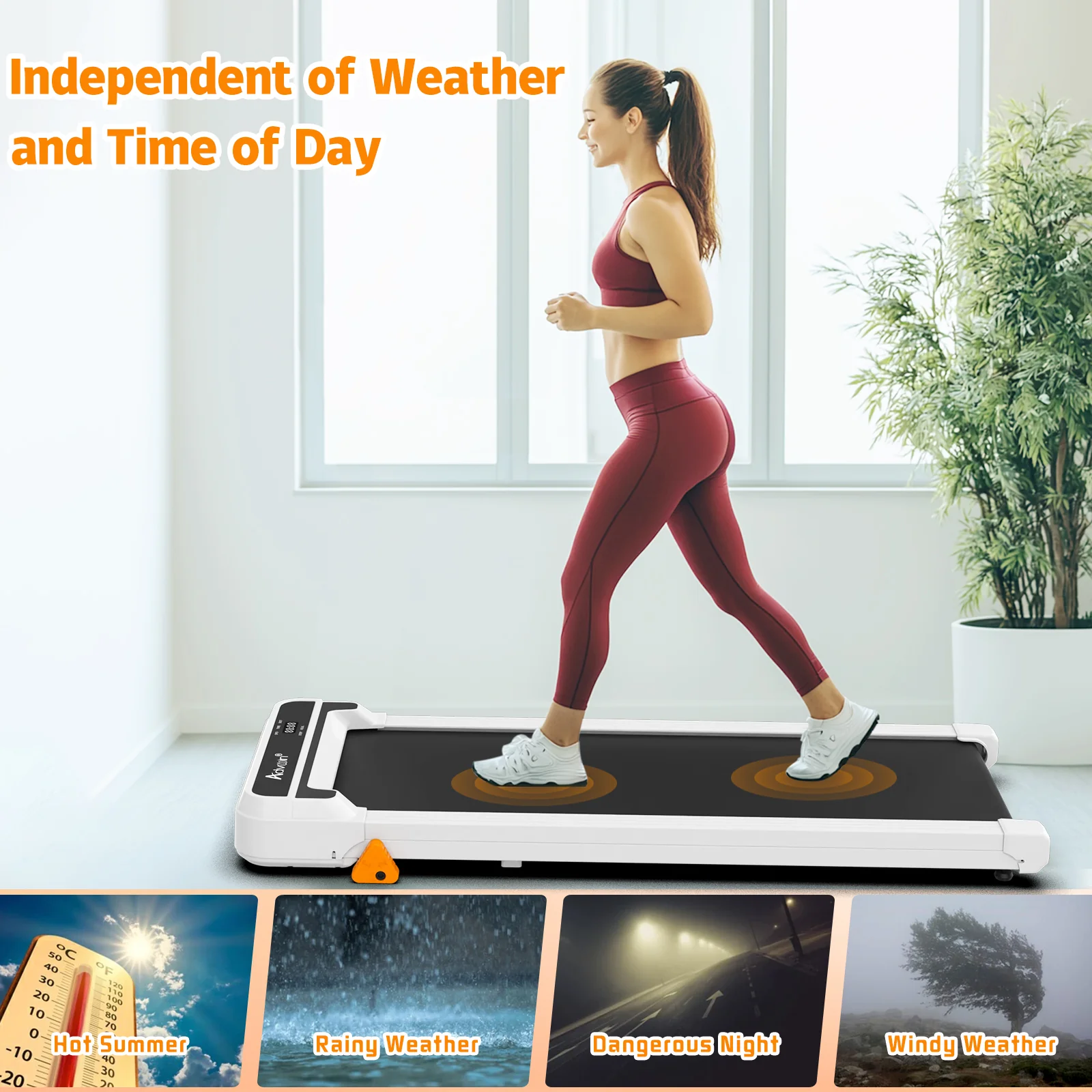 Walking Pad Manual Incline Treadmill