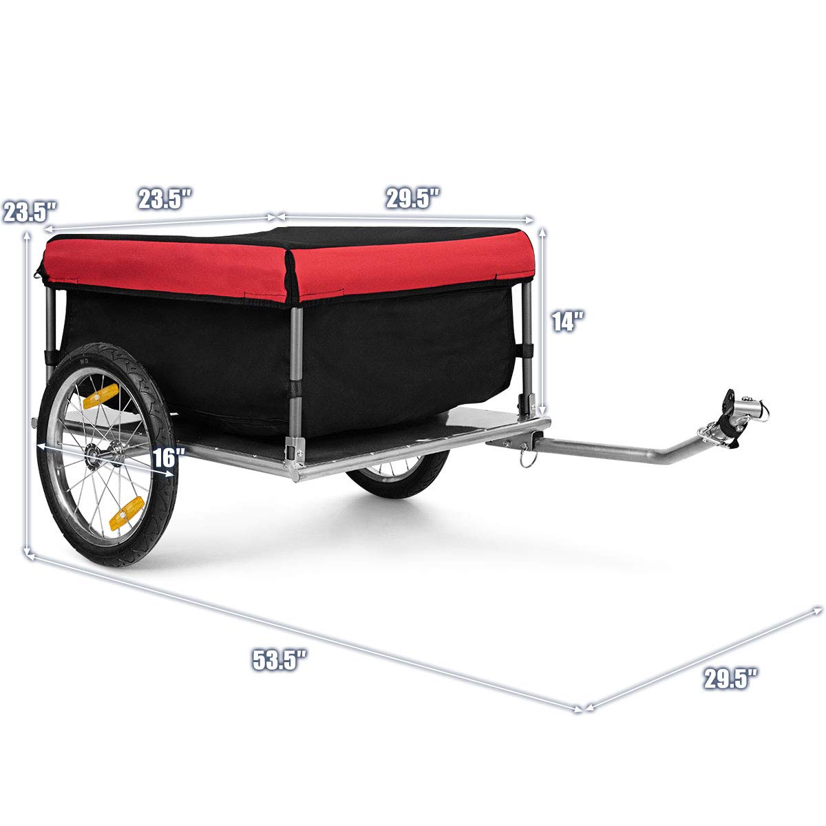 Cargo Bike Trailer, Folding Frame Quick Release 16
