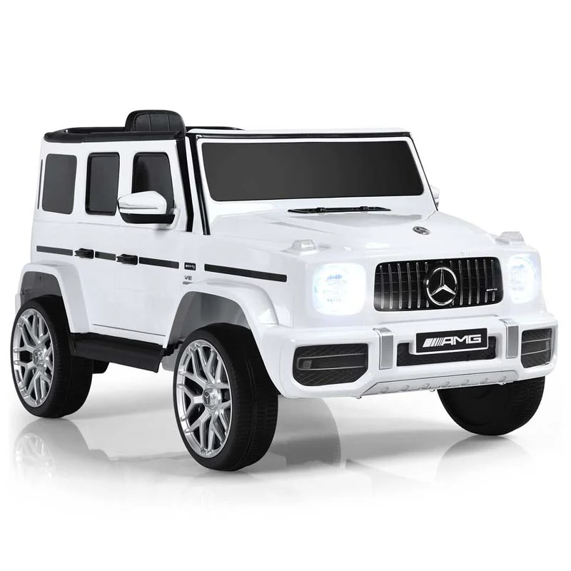 Licensed Mercedes-Benz G63 Kids Ride On Car, 12V Battery Powered Electric Toy Car with Spring Suspension
