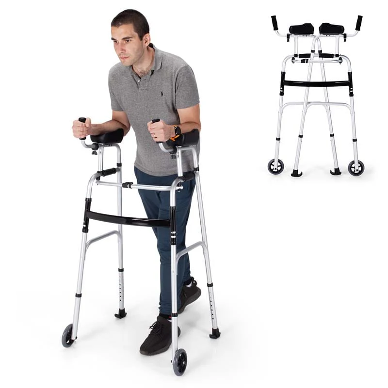 Foldable Standard Walker 440lbs Walking Mobility Aid with 5