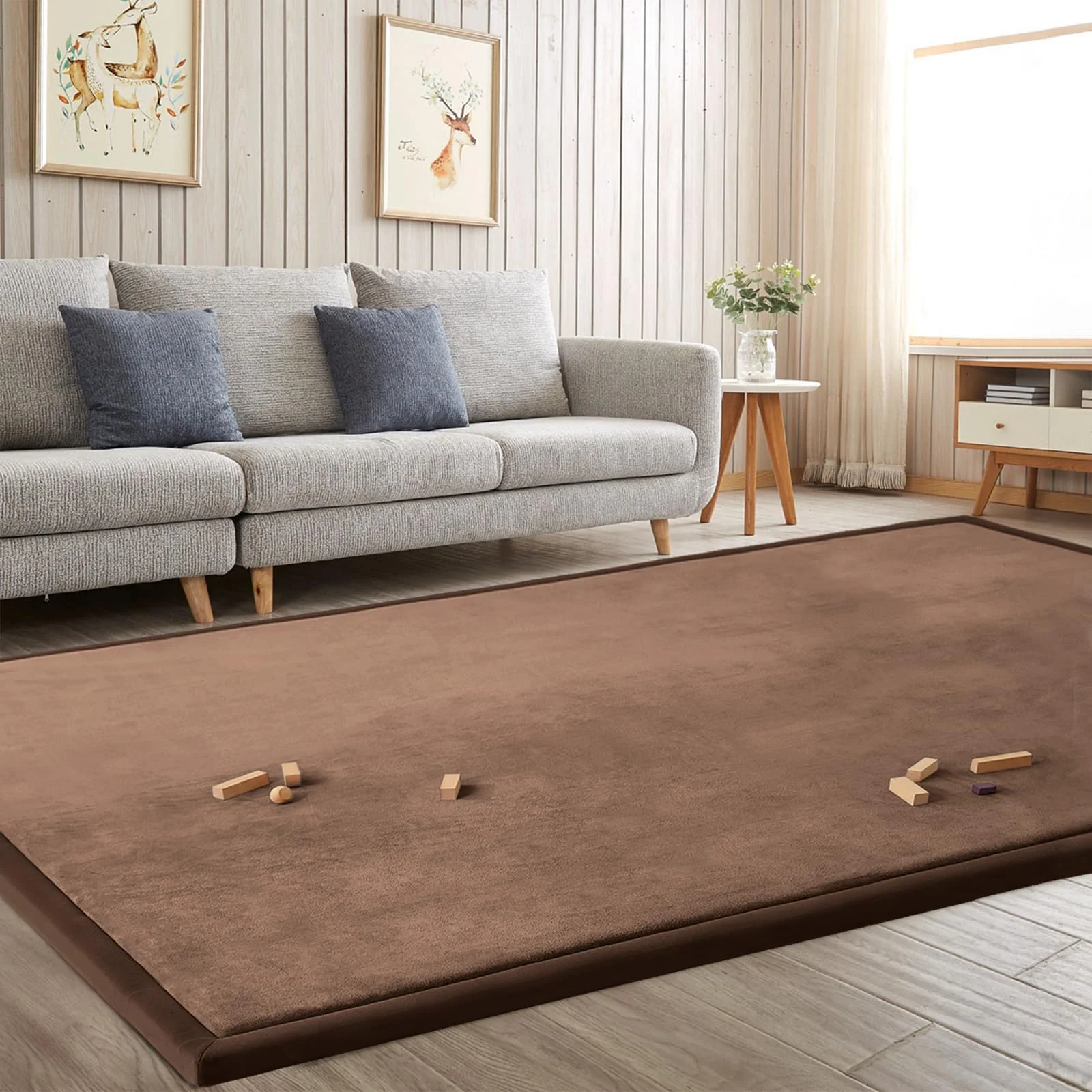 Baby Play Mat Nursery Rug - 9��2�� X 6��7�� Memory Foam Area Rug Soft Padded Carpet - 1