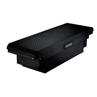 Husky 61.86 Matte Black Aluminum Low Profile Truck Tool Box for Mid-Size Trucks