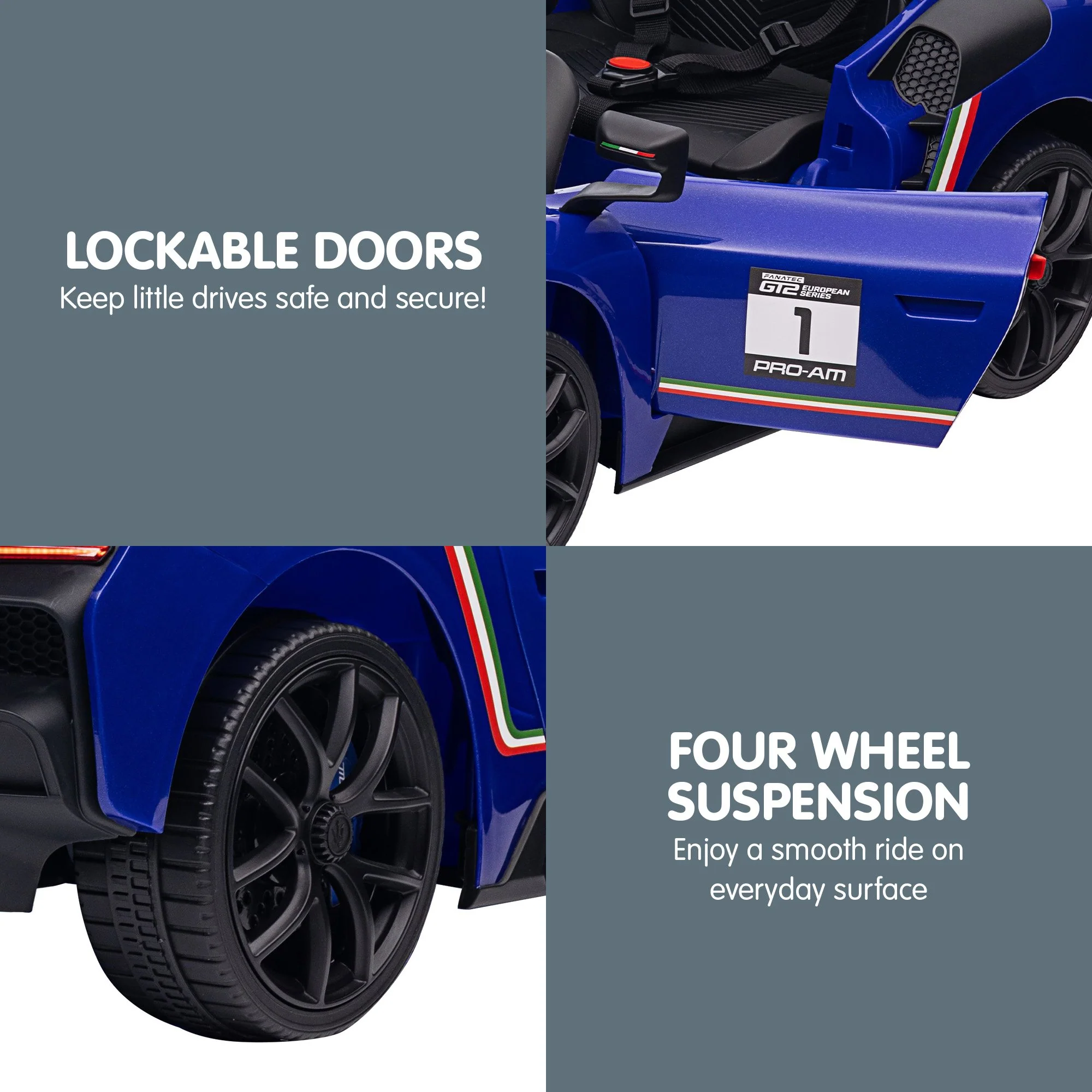 Kahuna Maserati MC20 GT2 Licensed Electric Kids Ride On Race Car Blue