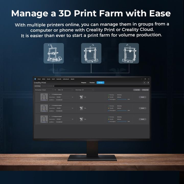 2024 New Version Creality K1C 3D Printer, 600mm/s Fast Printing Speed and Clog-free Direct Extruder, Support 300�� Printing and Carbon Fiber Filament, Auto Leveling and AI Camera 8.66*8.66*9.84 inch