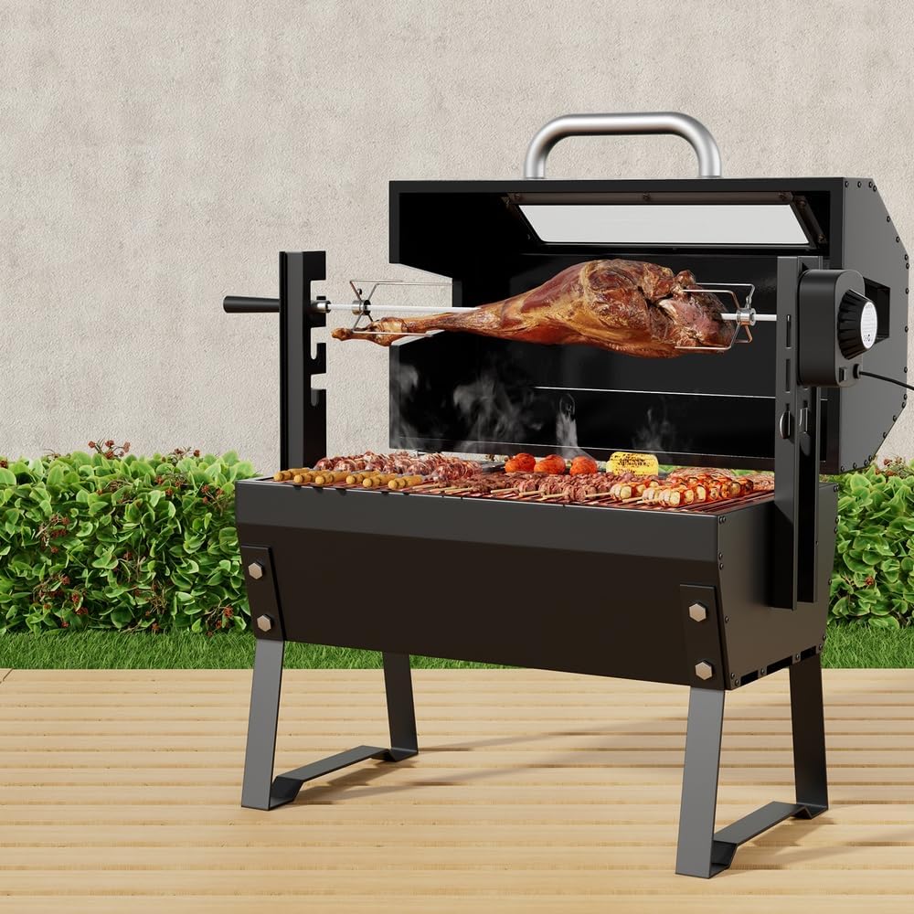Grillz BBQ Grill Charcoal Smoker Electric Roaster Portable Outdoor Camping Patio