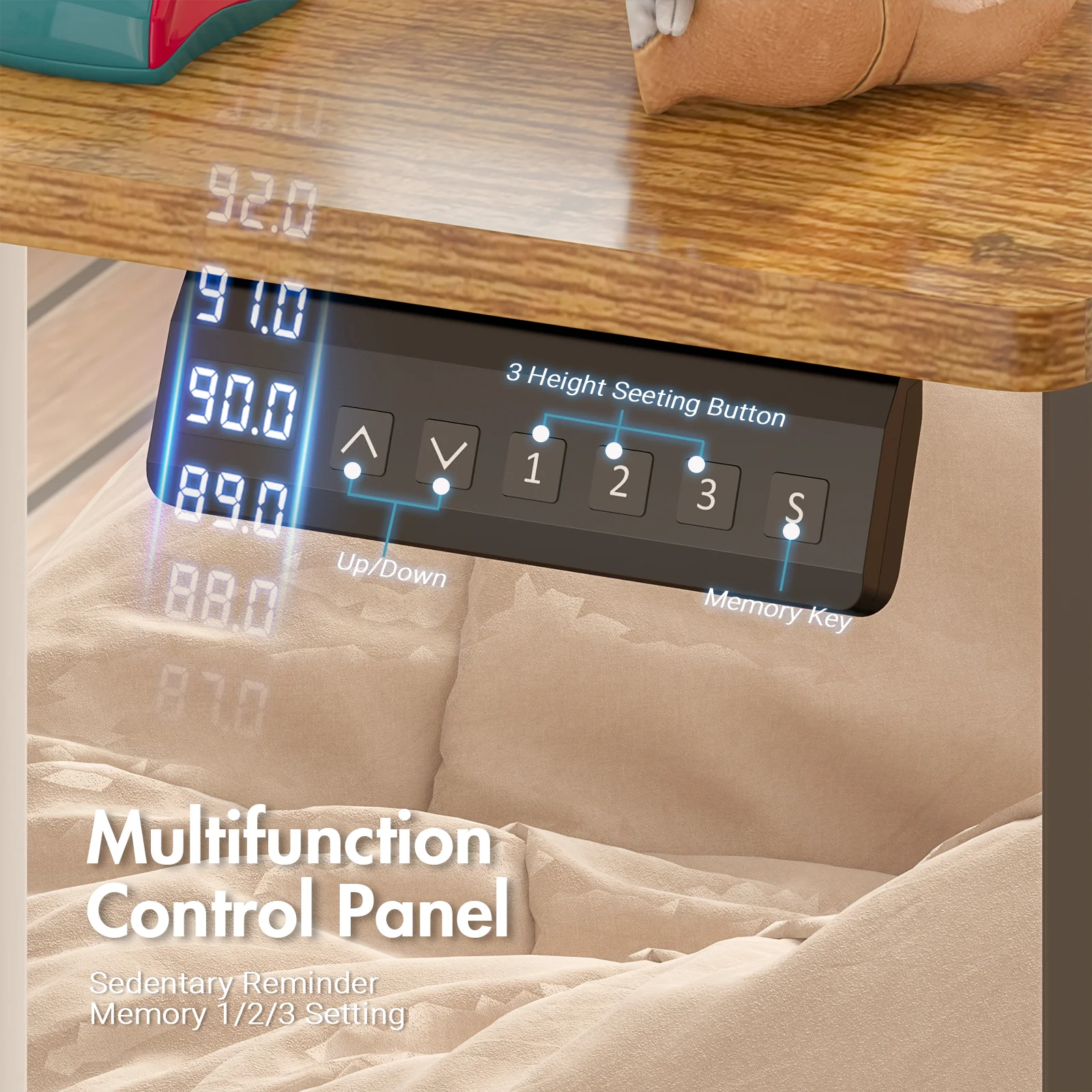 Electric Standing Desk with Monitor Stand