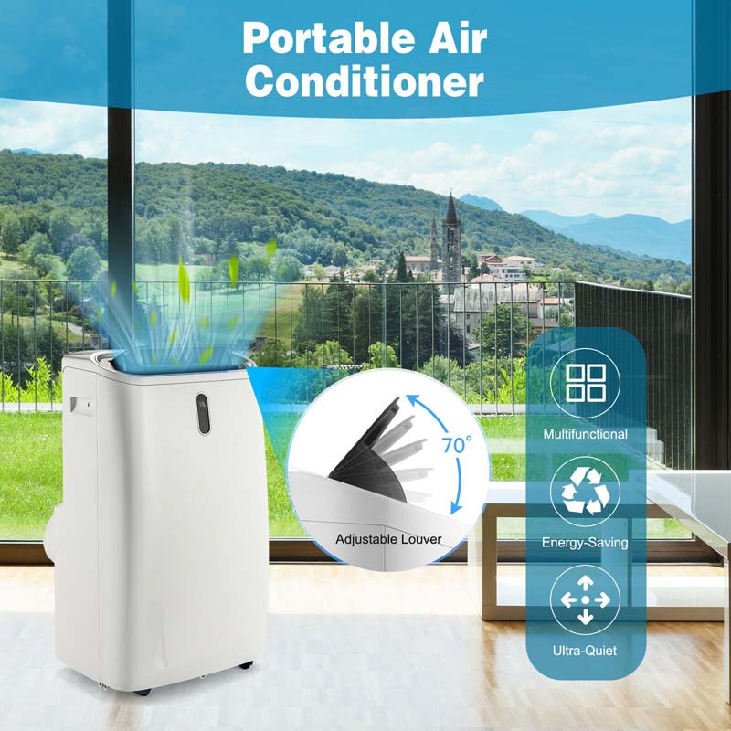 12000 BTU 4-in-1 Portable Air Conditioner w/Heat Cool Fan Dry & Sleep Mode, WiFi & Alexa Control AC Unit, Cools Up to 450 sq.ft