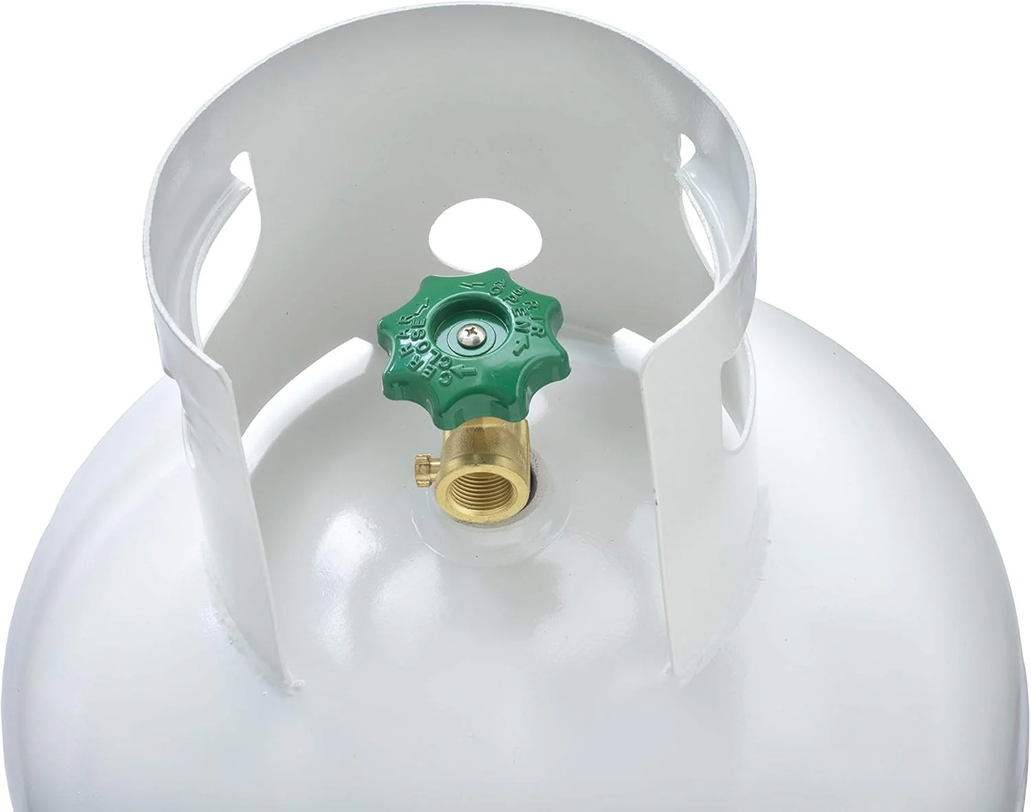 Steel Propane Tank Cylinder with POL Valve and Collar, Great for Mixed Heating Systems, Home fireplaces, Dryers and Grills-Flame King