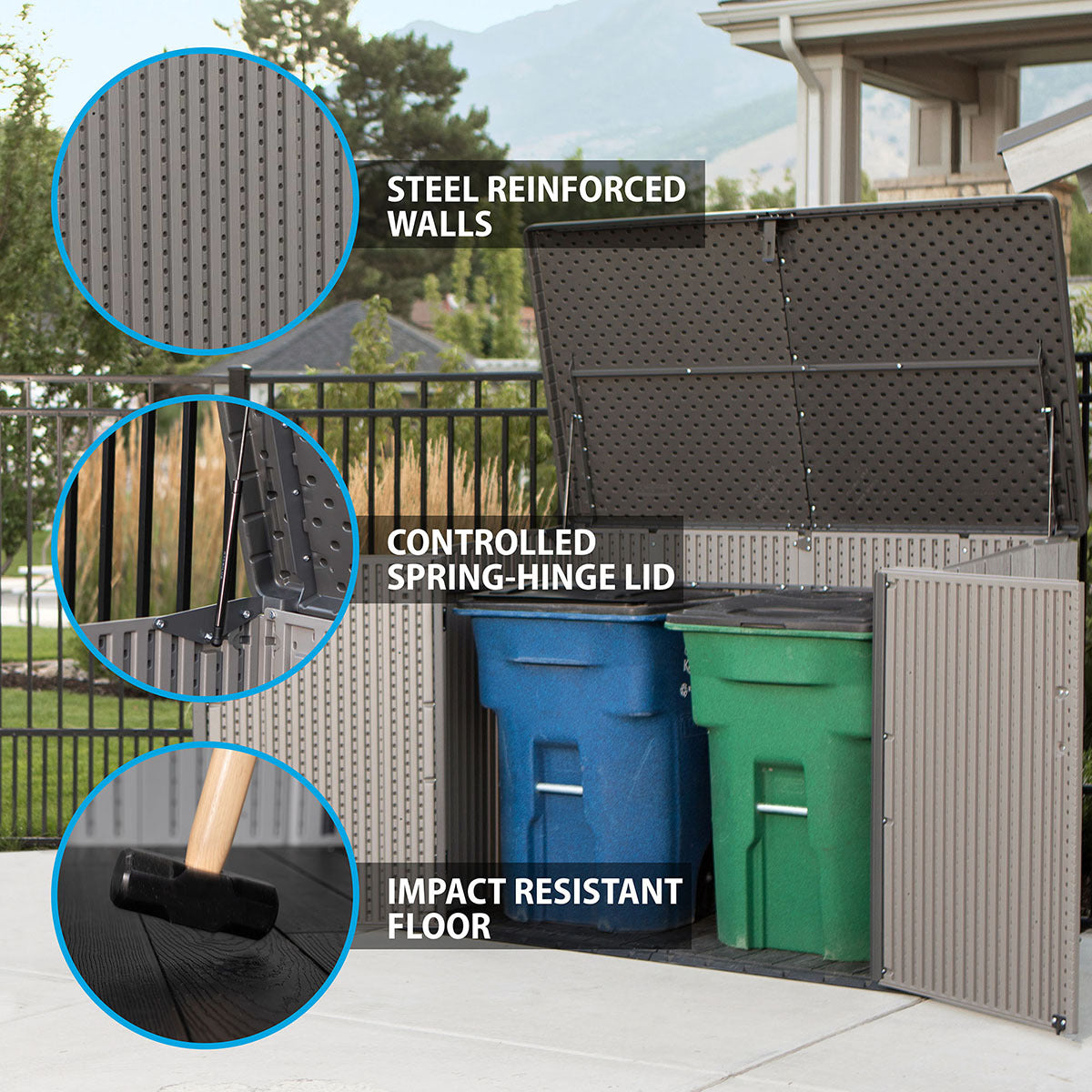 Lifetime 6ft 3??? x 3ft 6??? (1.9 x 1.1m) Horizontal 2,407 Litre Storage Shed