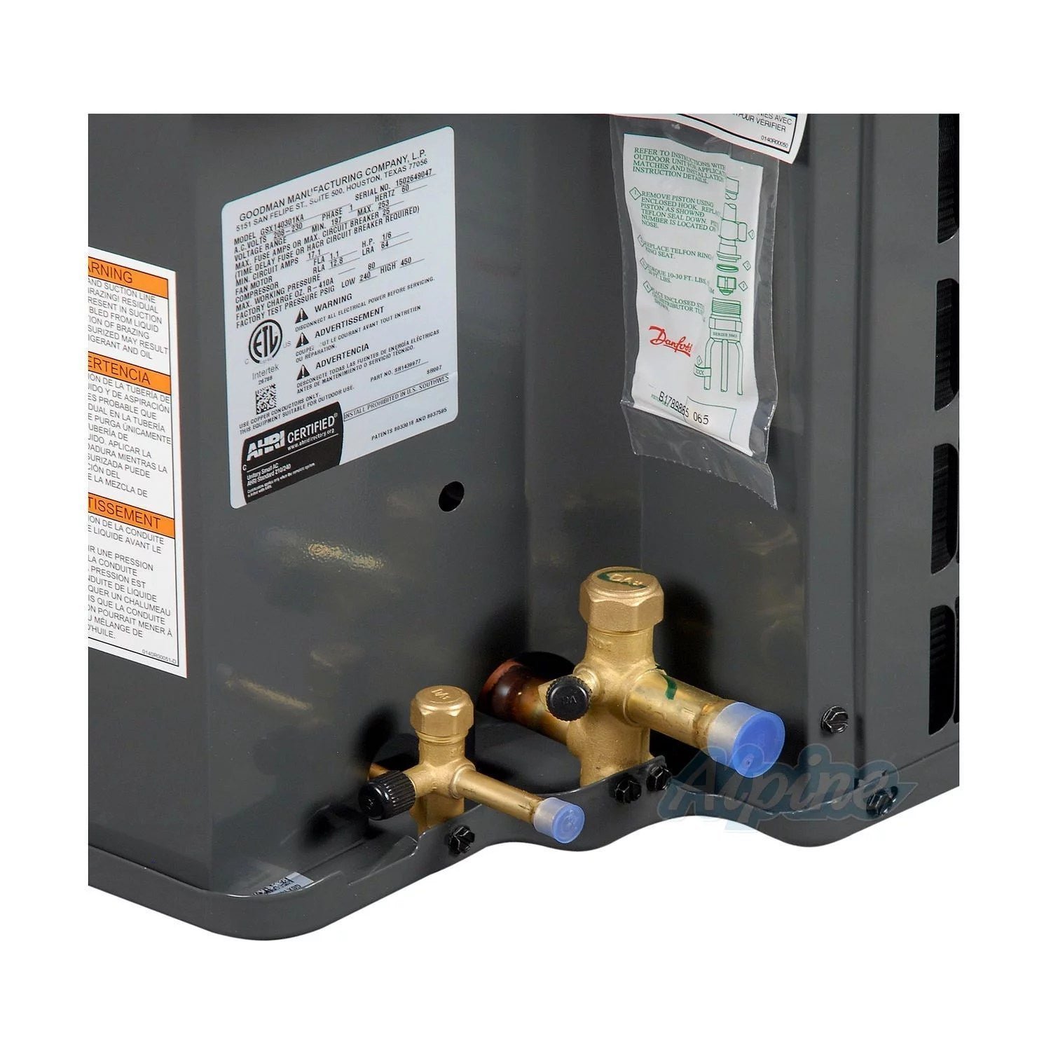 Goodman 2 Ton 14 SEER Air CONDITIONING System �C GSX140241 �C ARUF29B14