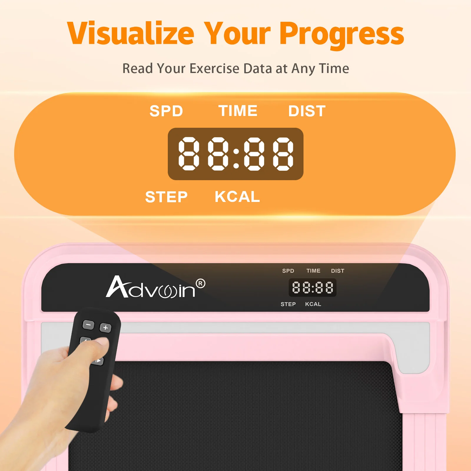 Walking Pad Under Desk Treadmill for Home Pink