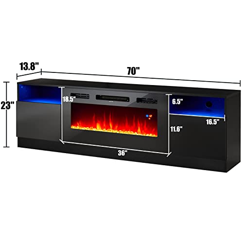 Fireplace TV Stand with 36