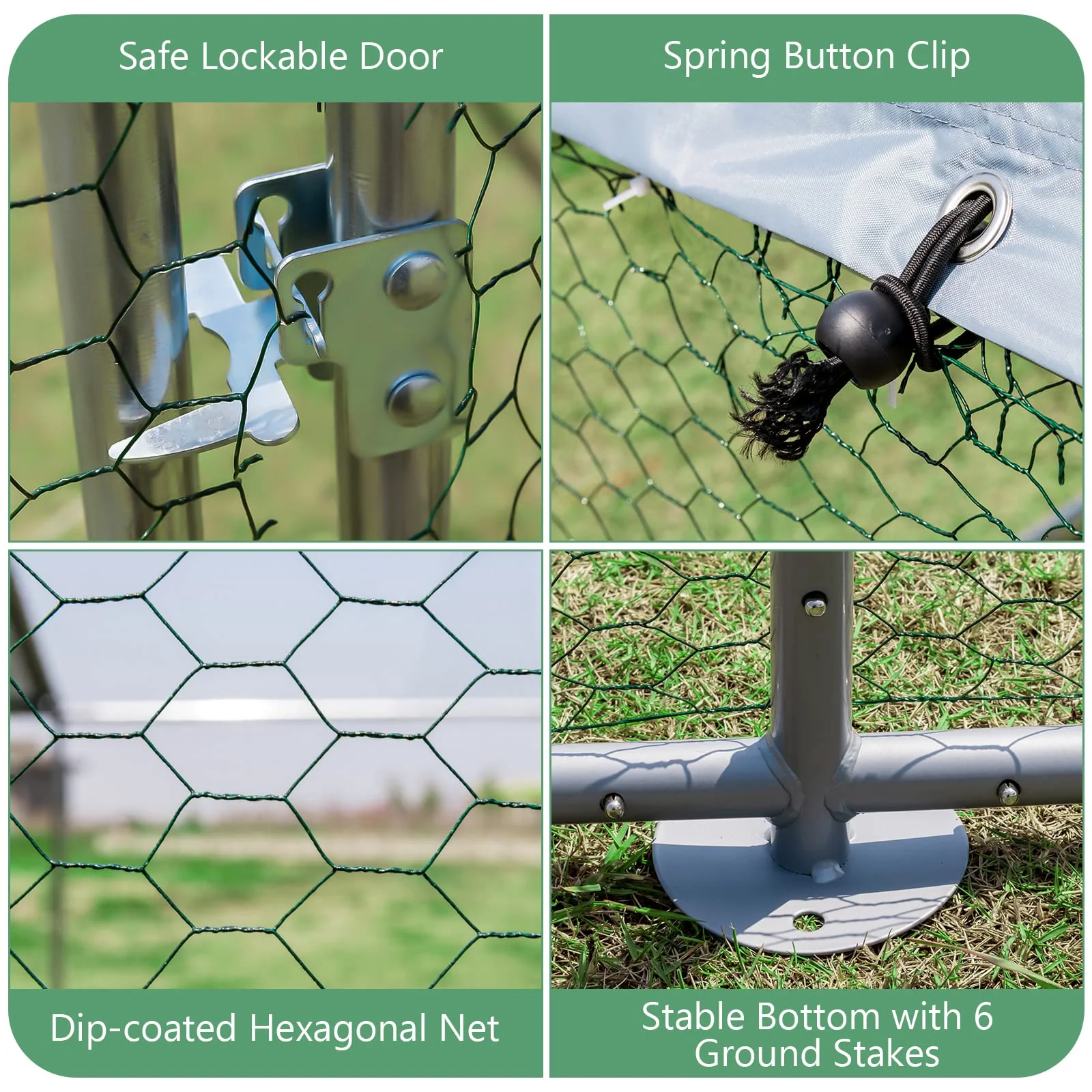 Large Spire-Shaped Chicken Coop (200 cm x 300 cm x 195 cm)