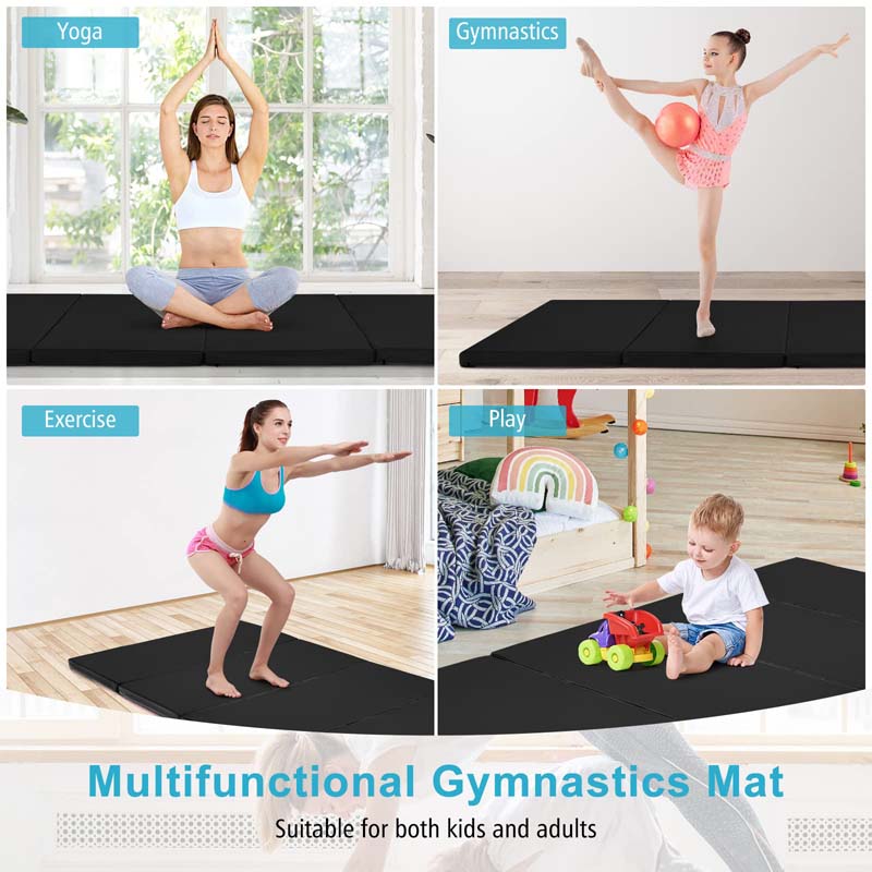 8' x 4' Anti-Tear Folding Gymnastics Mat for Yoga Fitness, 2
