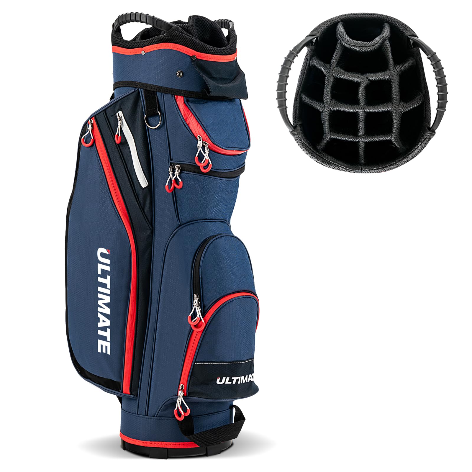 Golf Cart Bag with 14-Way Dividers, Lightweight Portable Golf Club Bag