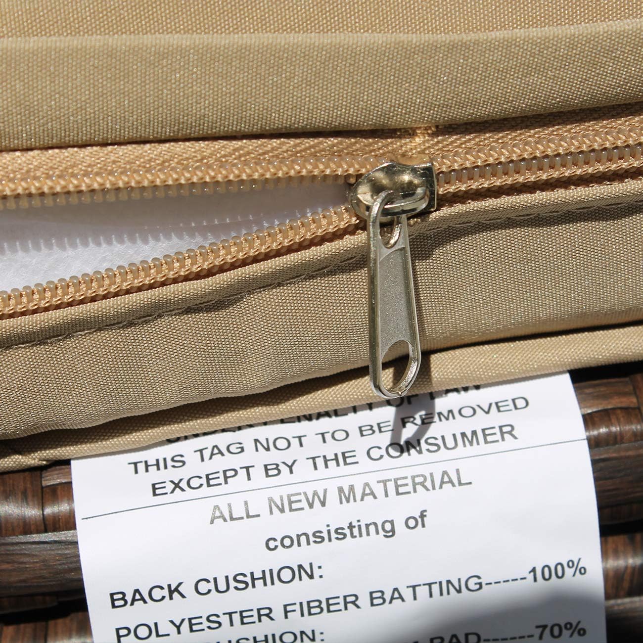 Patiorama Outdoor Patio Lounge Chair, Elegant Reclining Adjustable Pool Rattan Chaise Chair with Beige Cushion, Brown PE Wicker, Steel Frame, Set of 2