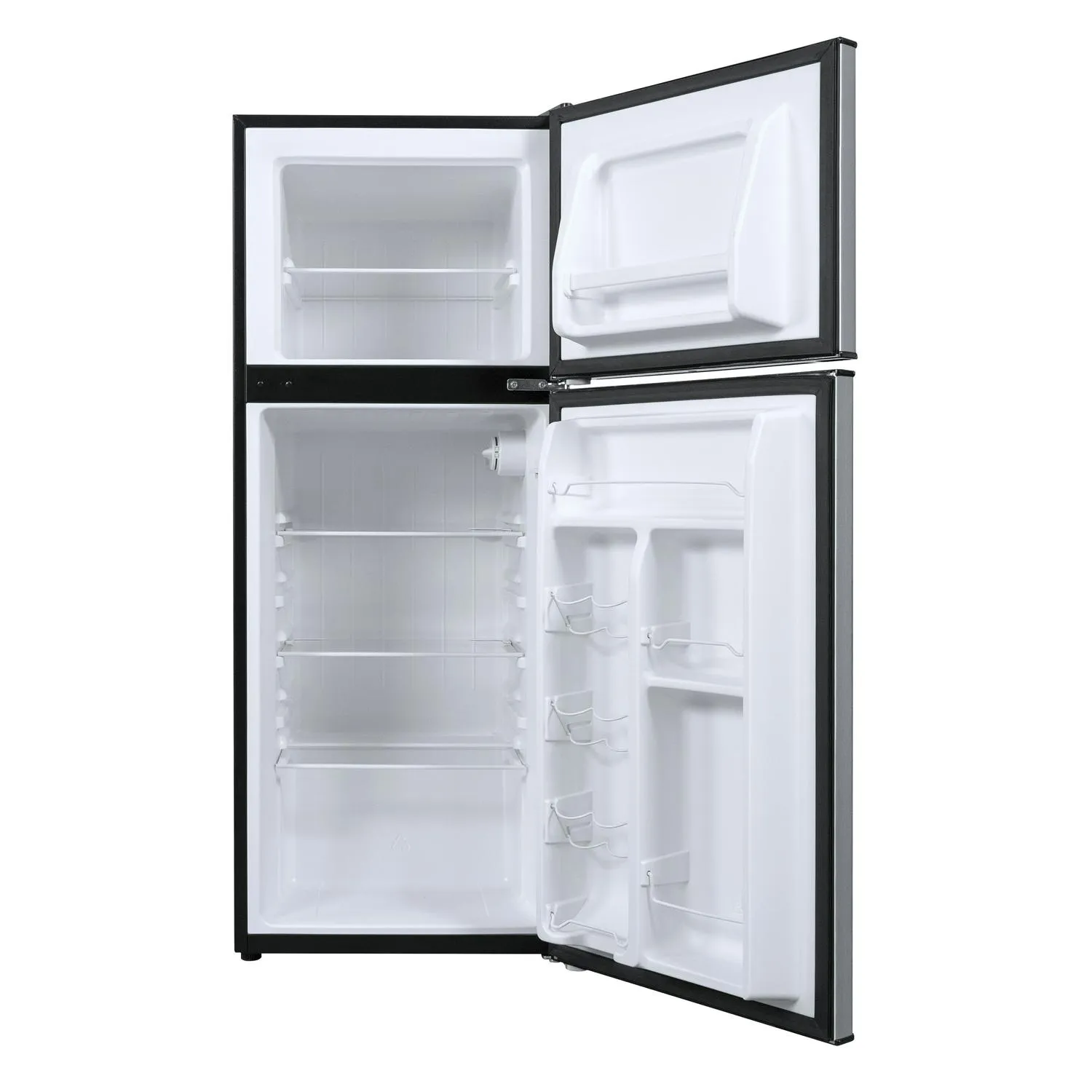 4.6. Cu ft Two Door Mini Refrigerator with Freezer, Stainless Steel