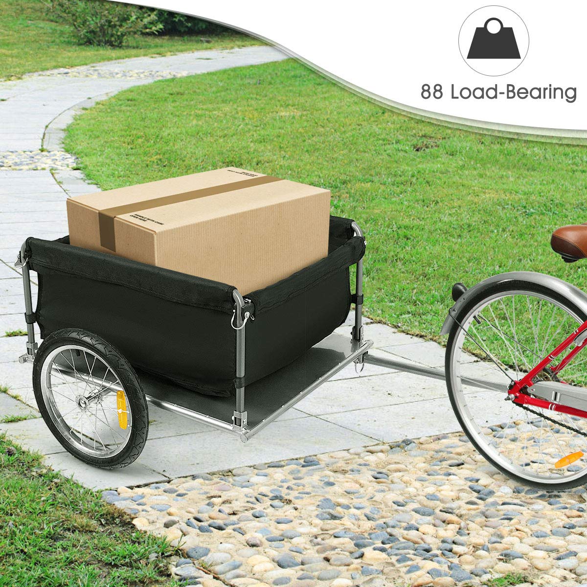 Cargo Bike Trailer, Folding Frame Quick Release 16