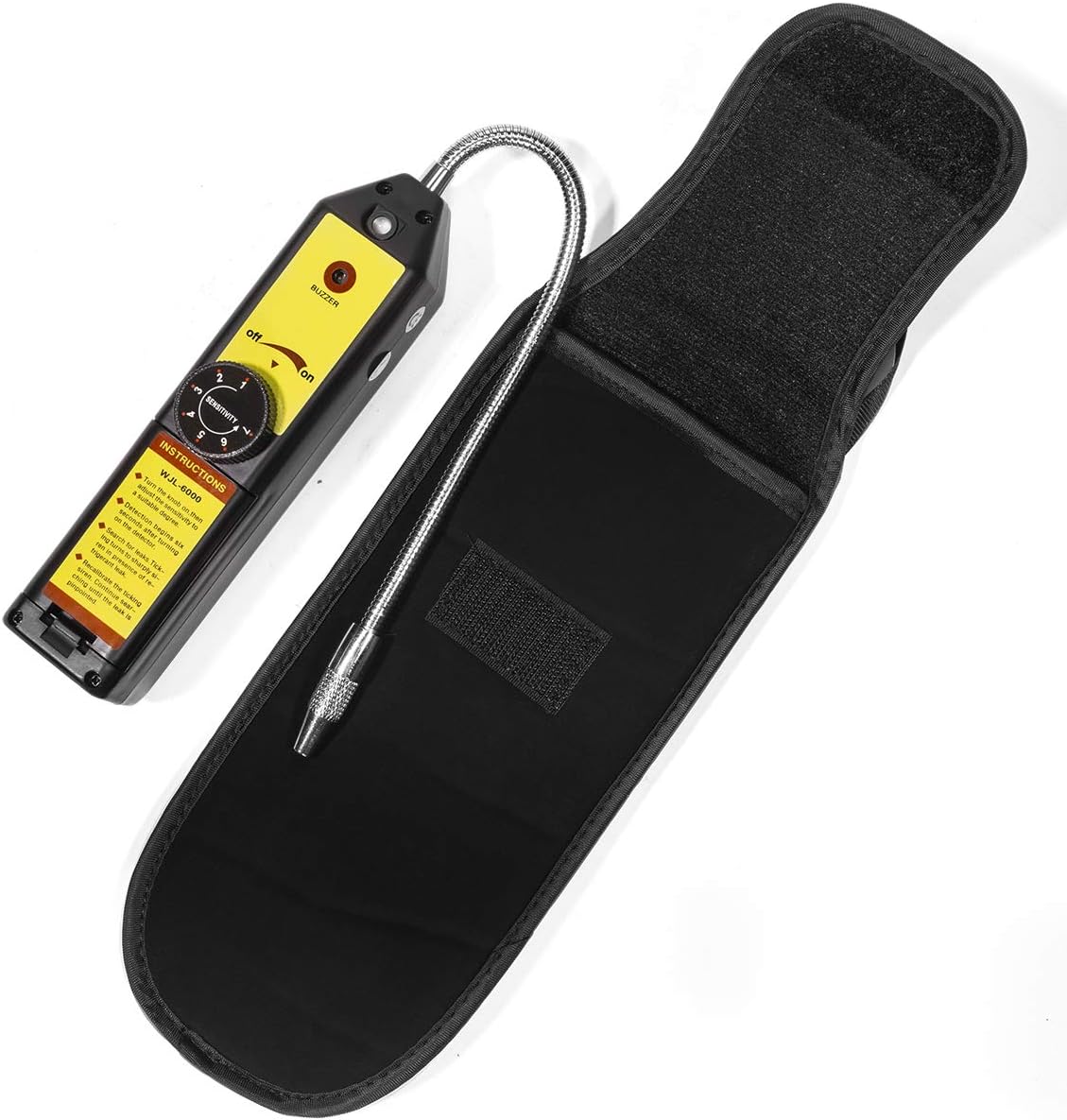 Premium 4CFM Air Vacuum Pump HVAC A/C Refrigeration Kit AC Manifold Gauge Case Set R134a Tap w/Leak Detector and Carrying Tote Bag