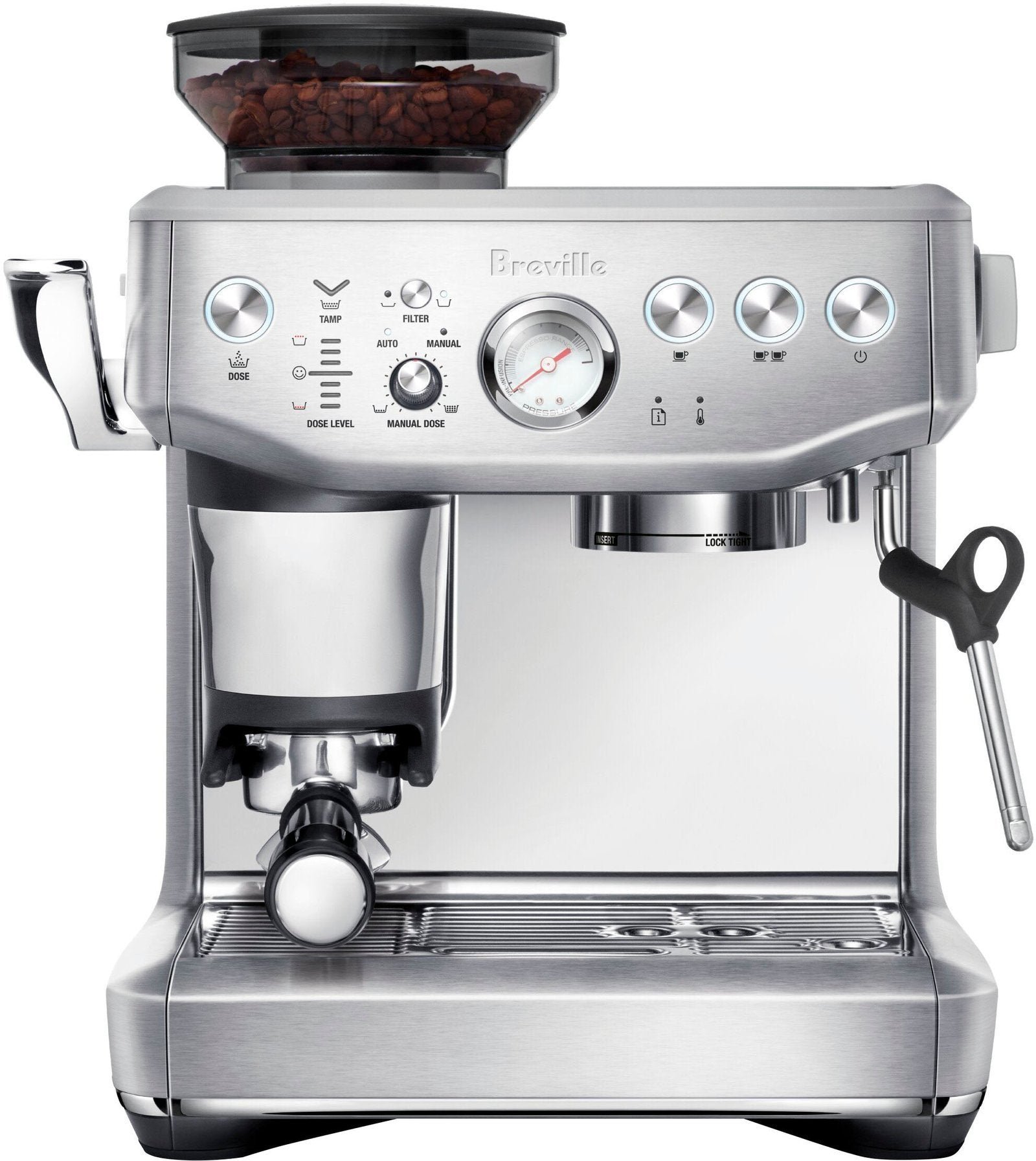 Breville �C the Barista Express Impress Espresso Machine �C Brushed Stainless Steel