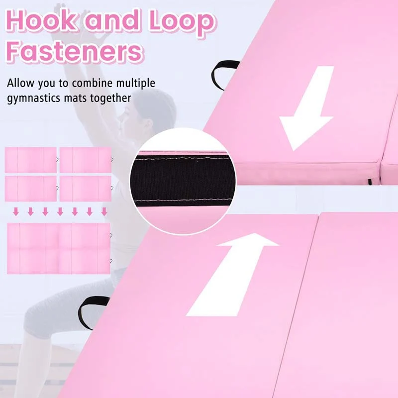 8' x 4' Anti-Tear Folding Gymnastics Mat for Yoga Fitness, 2