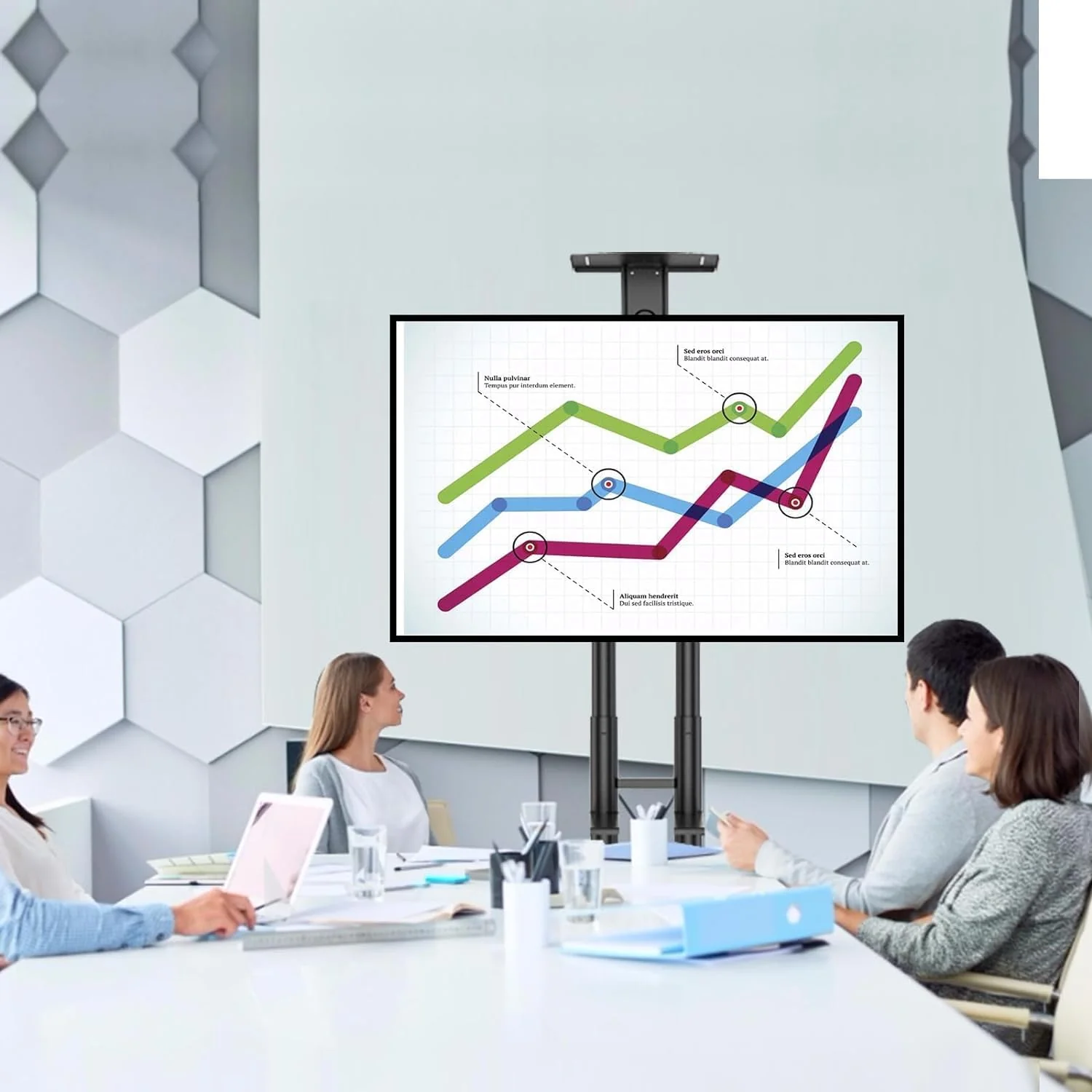 Rolling/Mobile TV Cart with Wheels for 32-82 Inch LCD LED 4K Flat Screen TVs - TV Floor Stand with Shelf Holds Up to 100 lbs, Height Adjustable Trolley Max VESA 600x400mm- PSTVMC05