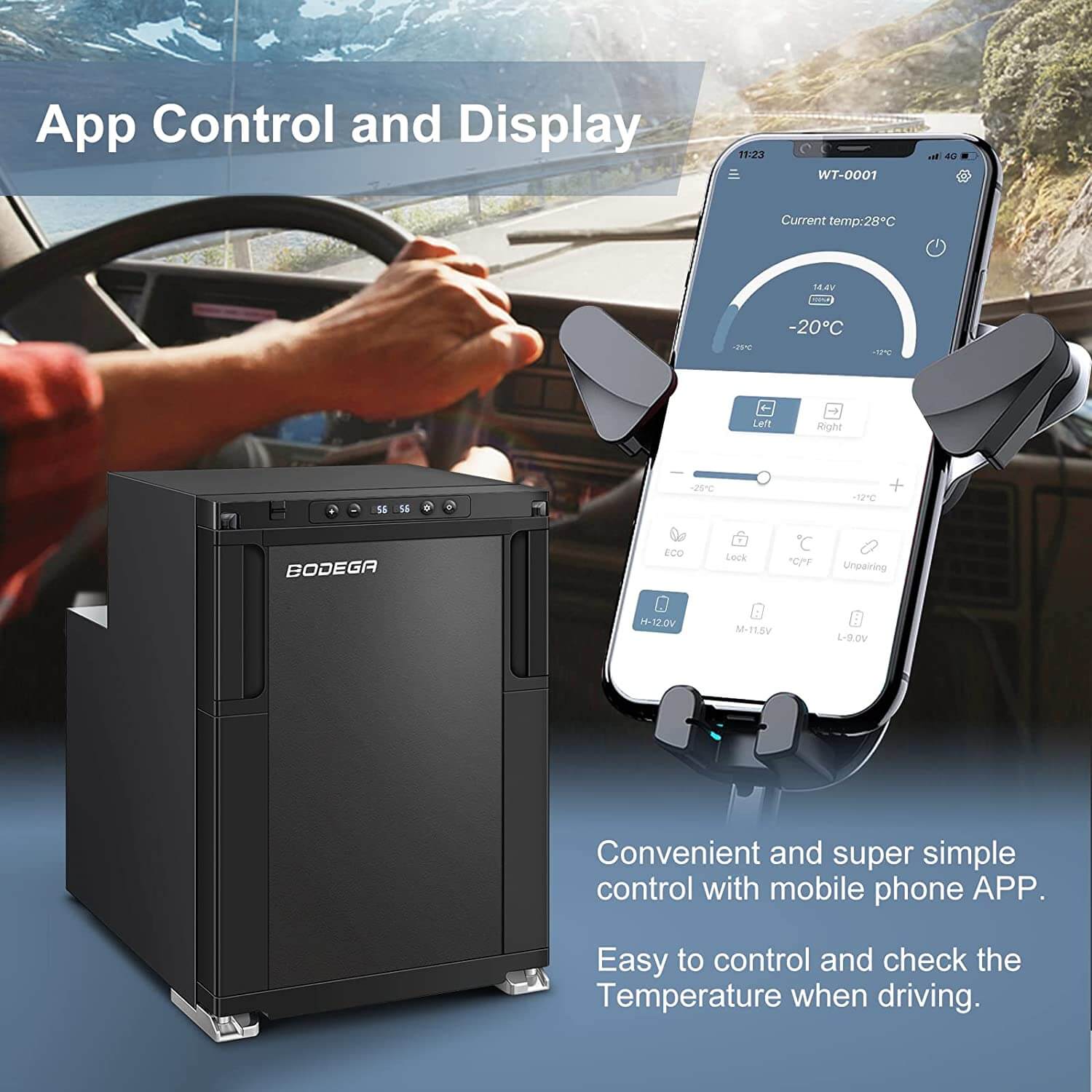 12 Volt RV Refrigerator 45L/1.6cu.ft RV Fridge and Freezer