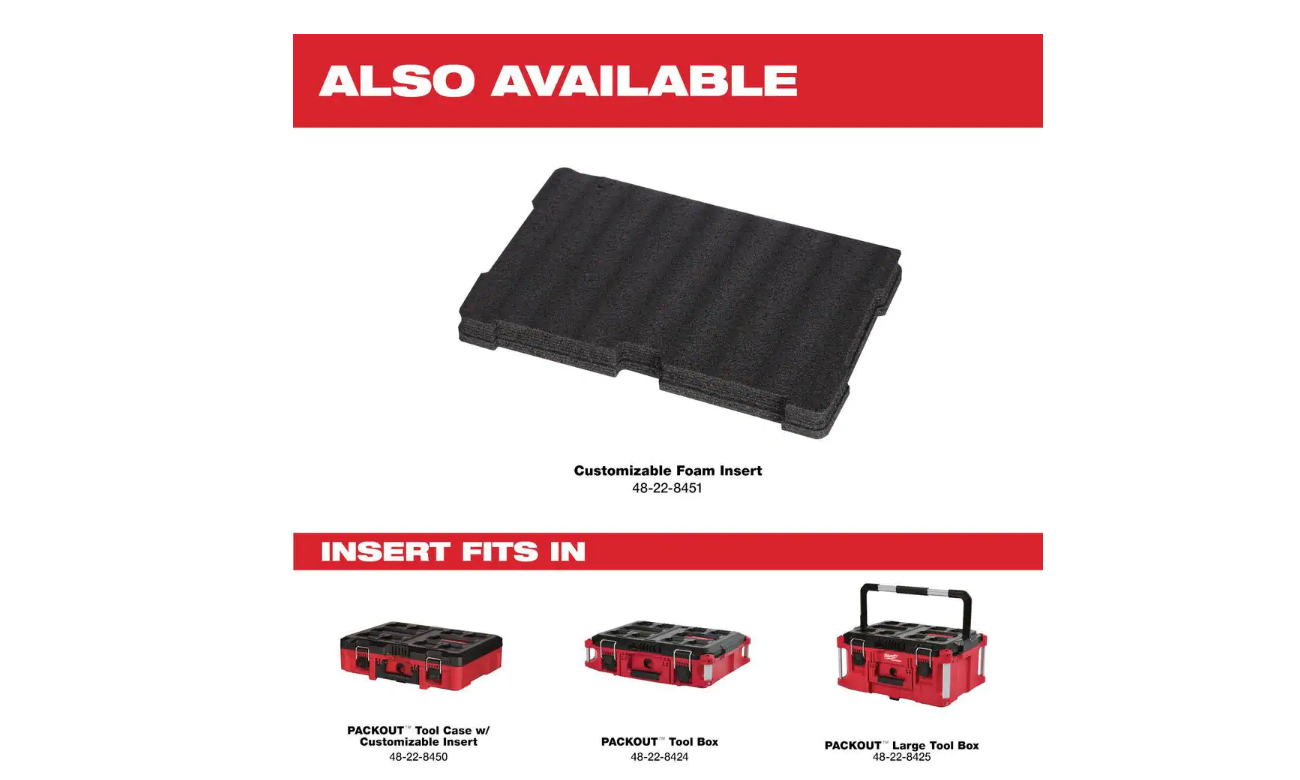 48-22-8425  22 in. Large Portable Tool Box Fits Modular Storage System