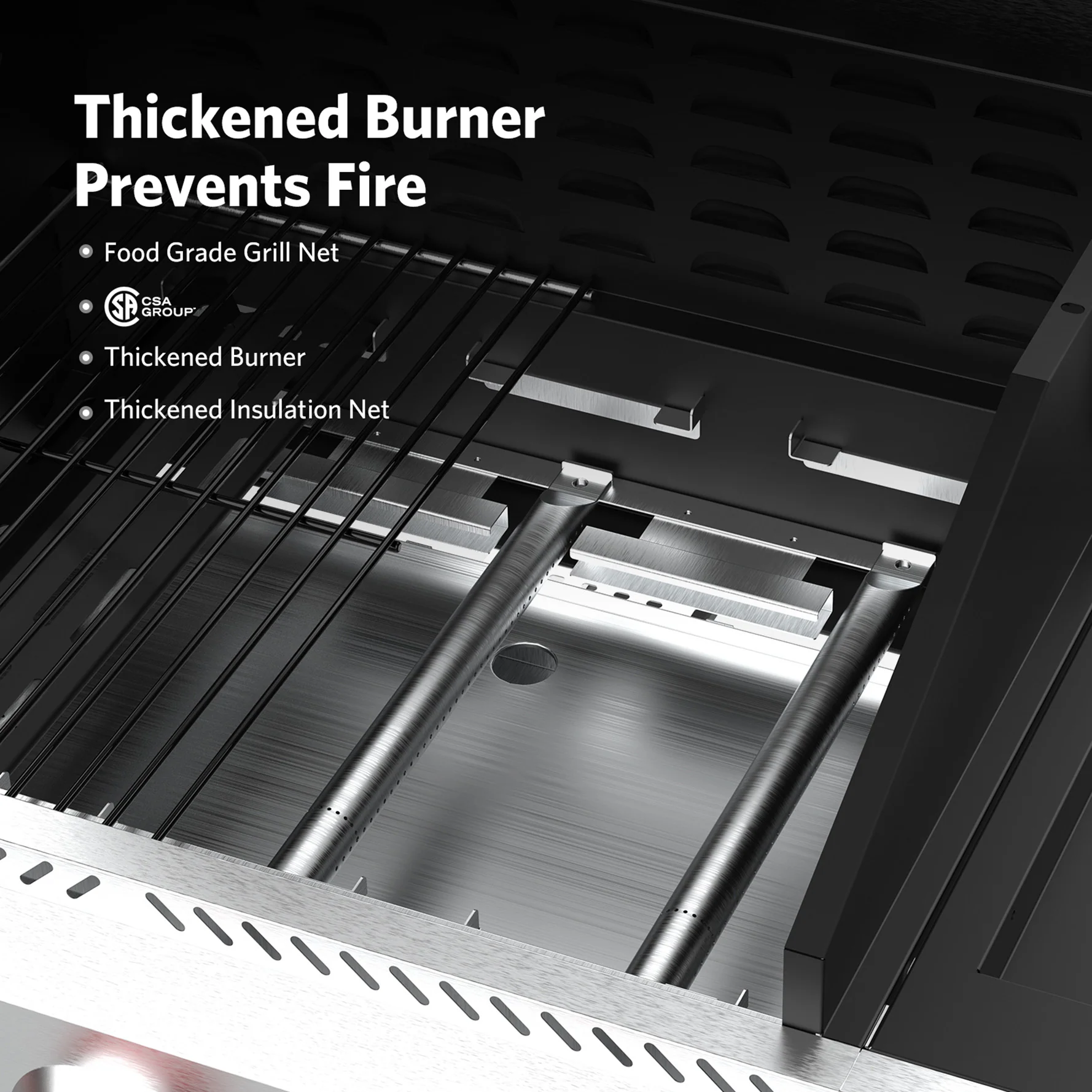 3+1/4+1 Burner Freestanding Propane Gas Grill With Side Burner And Cabinet