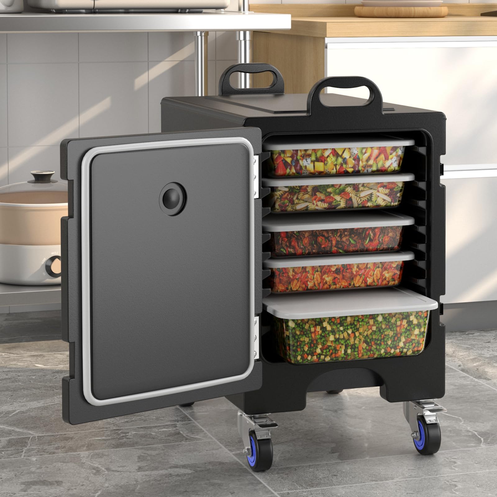 Insulated Food Pan Carrier for 5 Full-size Pans