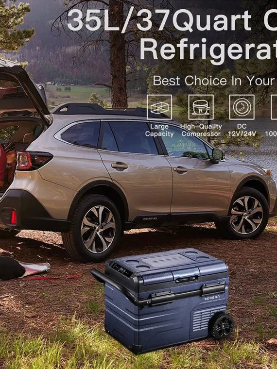 12 Volt 37 Qt. Portable Car Refrigerator, Car Freezer for Outdoor, Camping, Travel, RV,APP Control
