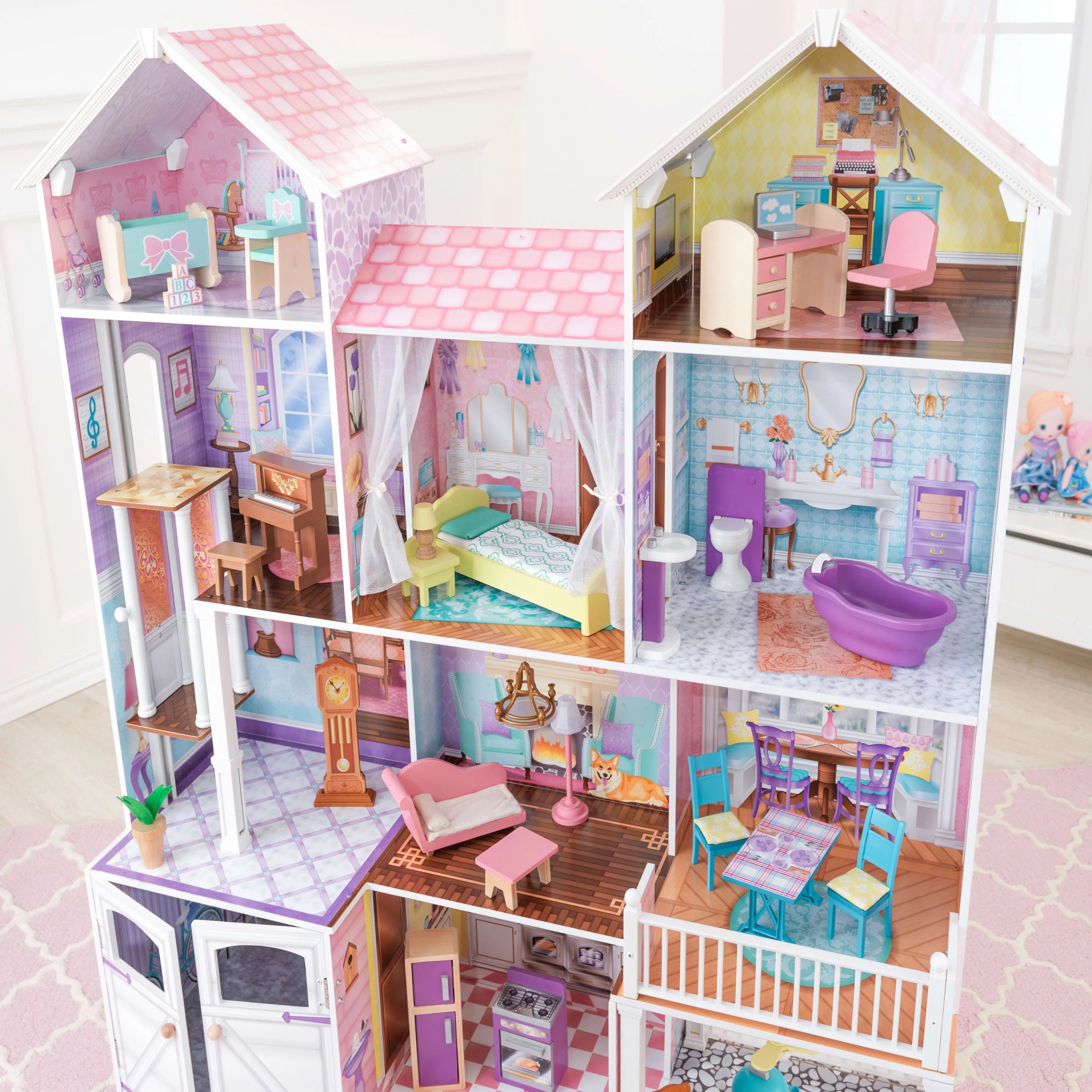 KidKraft Country Estate Wooden Dollhouse with 31 Accessories