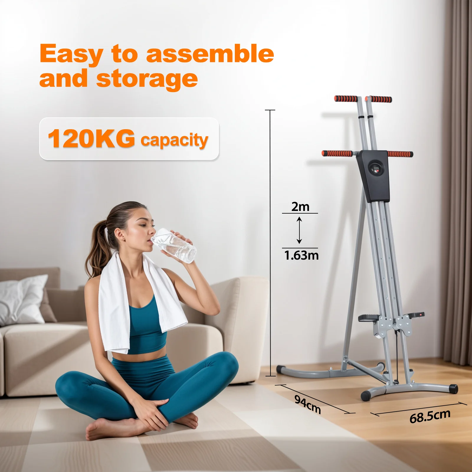 Vertical Climber Exercise Machine Adjustable