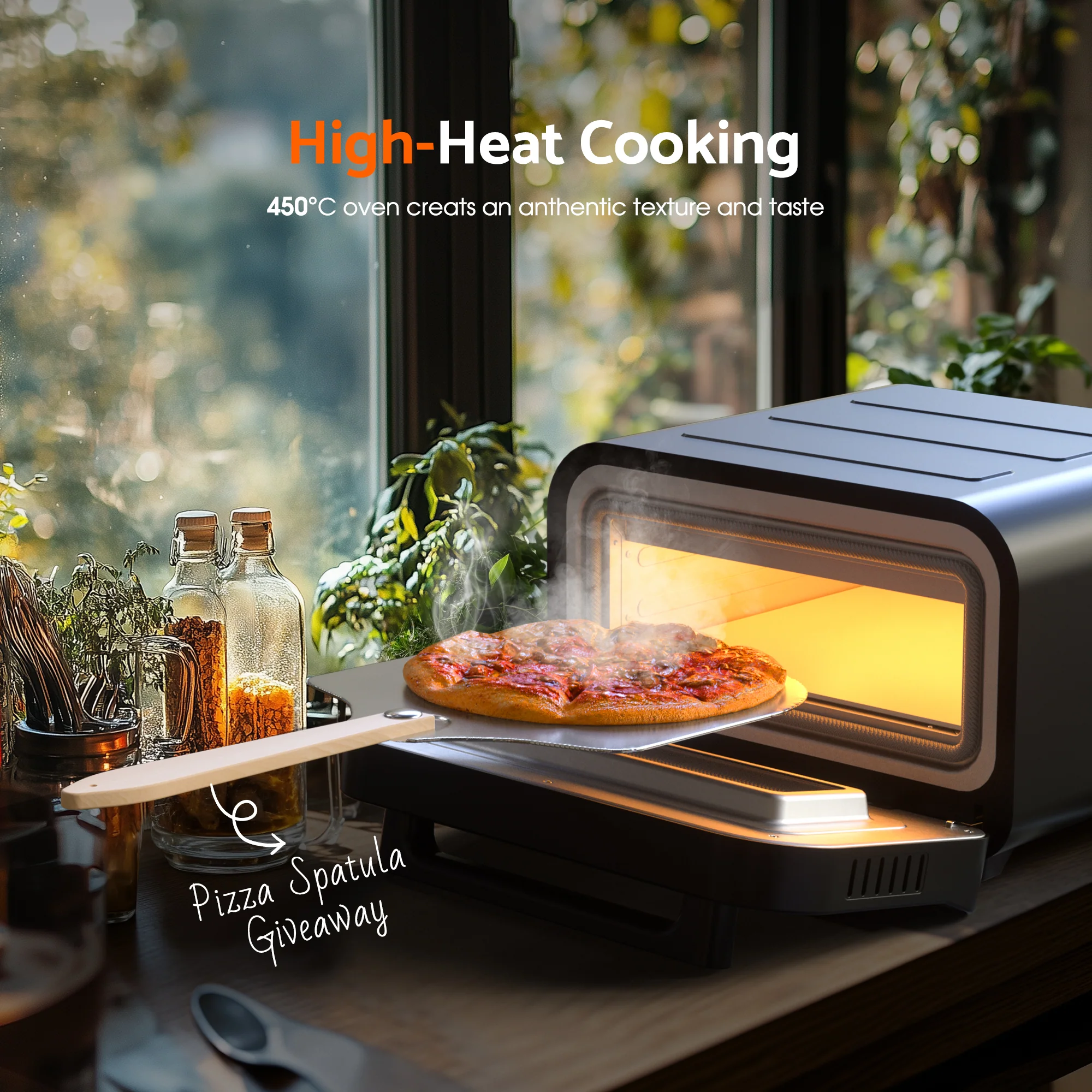 Countertop Pizza Oven 1700W Electric Pizza Maker