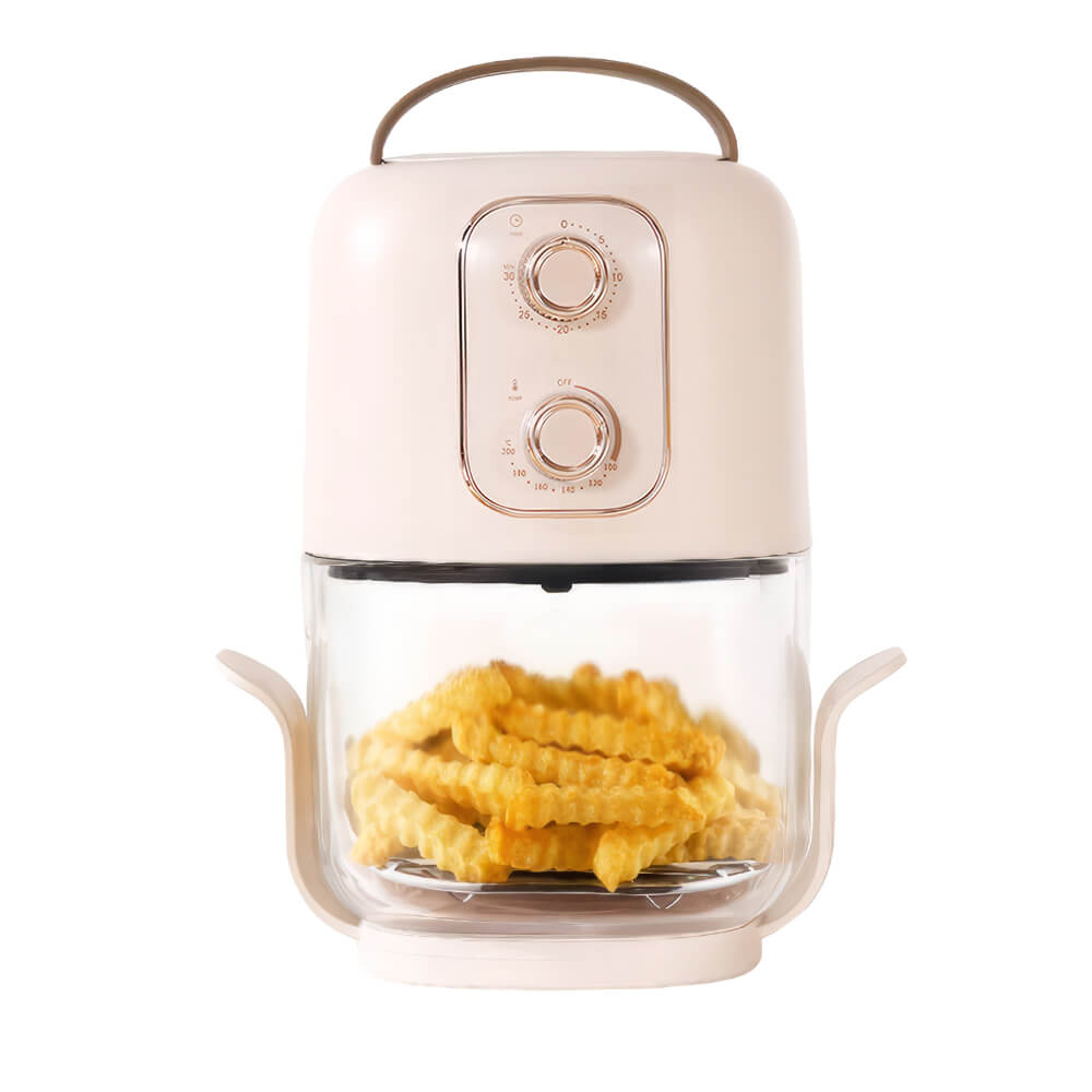 360�� Visible Glass Oil-free Air Fryer Baked Potatoes 2.5-Qt