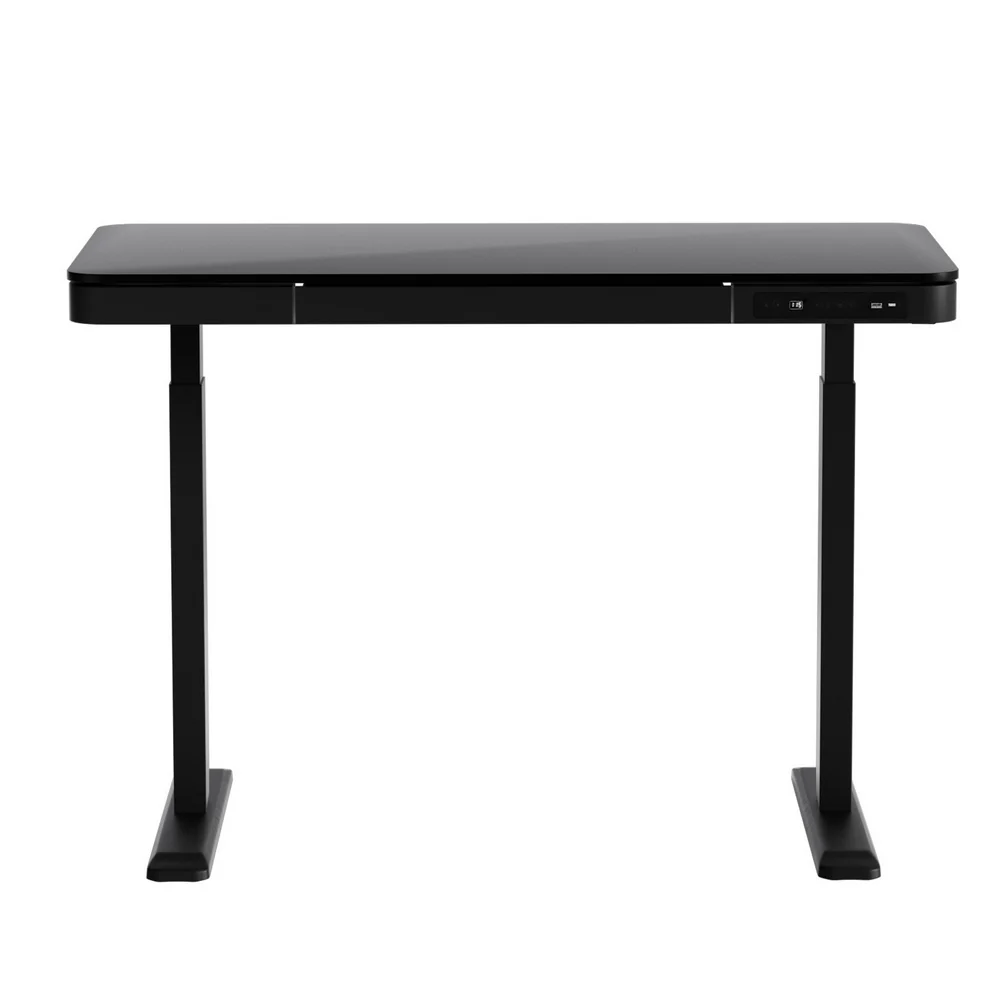 Artiss Standing Desk Motorised Electric Motor Drawer 120CM Black